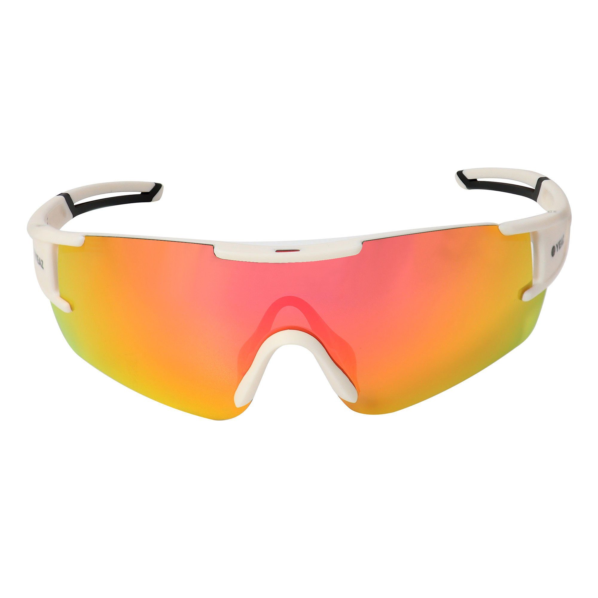 YEAZ Sportbrille SUNBLOW sport-sonnenbrille creme white/pink, Guter Schutz bei optimierter Sicht