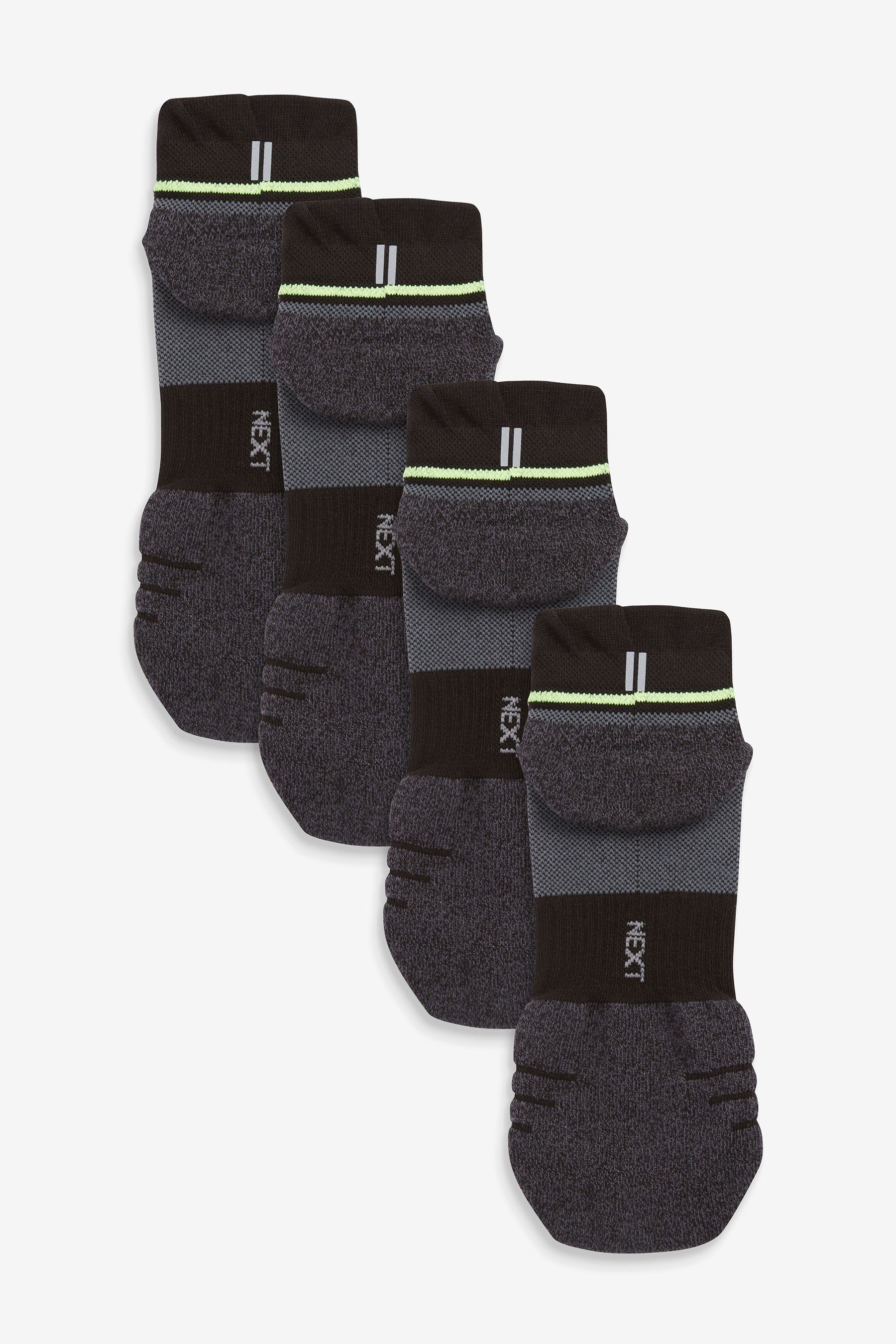 Gepolsterte 4er-Pack Active Füßlinge (4-Paar) Socken im Next Next Black