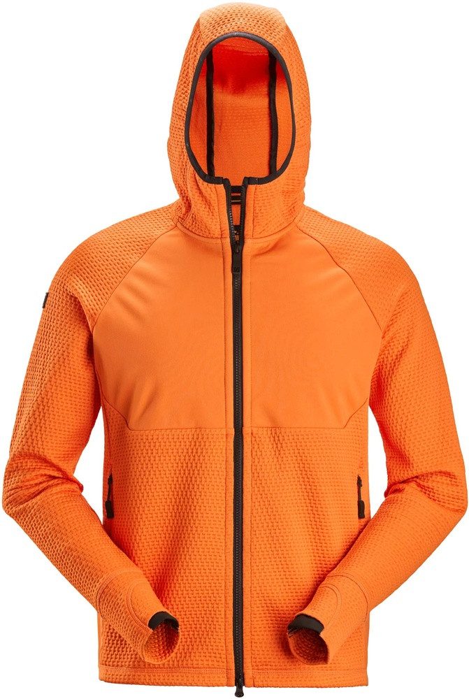Rundhalspullover 8405, Midlayer Arbeitshoodie mit Reißvers.