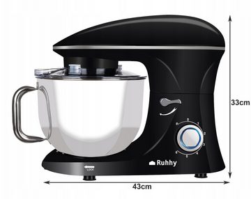 Ruhhy Kompakt-Küchenmaschine 3 in 1 Küchenmaschine Rührmaschine Fleischwolf Knetmaschine, 2200 W
