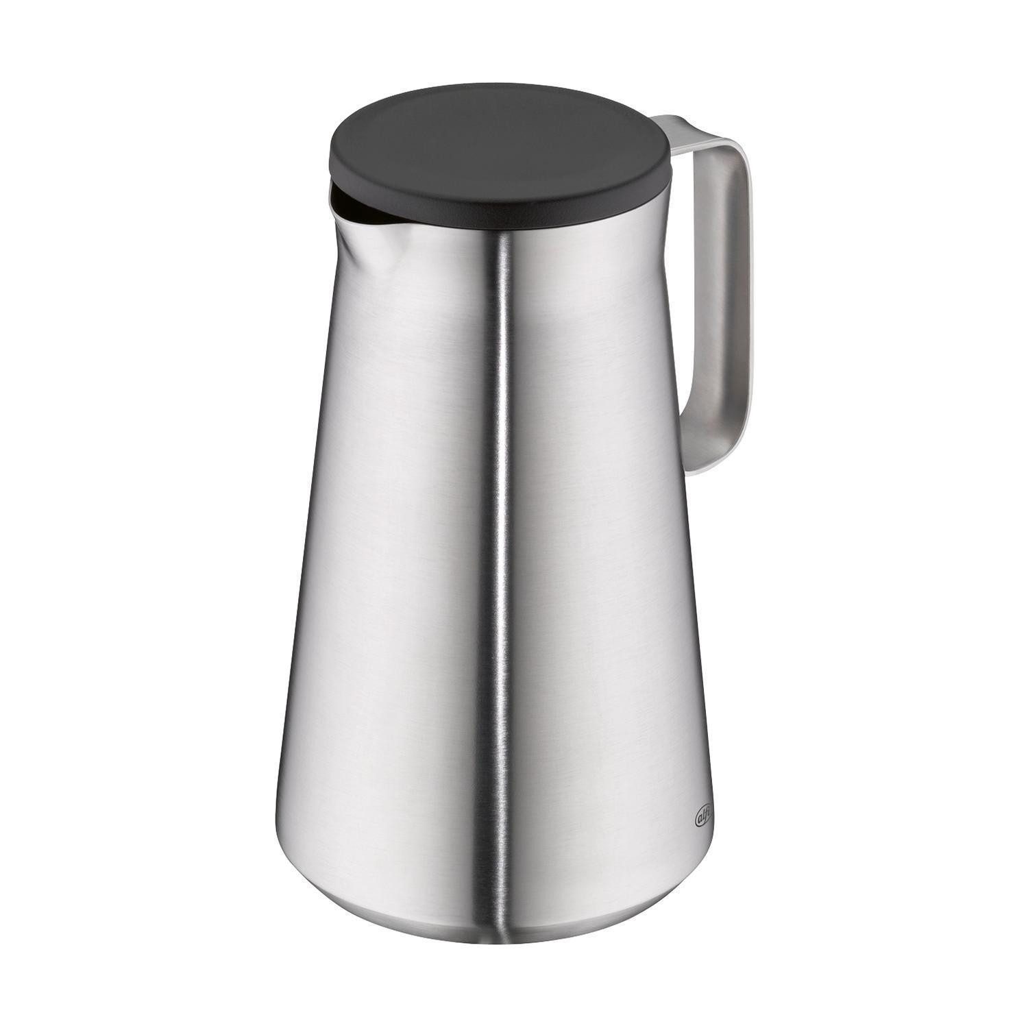 Alfi Isolierkanne DRIVE!, Edelstahl matt, Doppelwandig, 1 l, (1-St), mit Drehverschluss, Spülmaschinenfest, B 14,6 x H 21 x T 12,3 cm