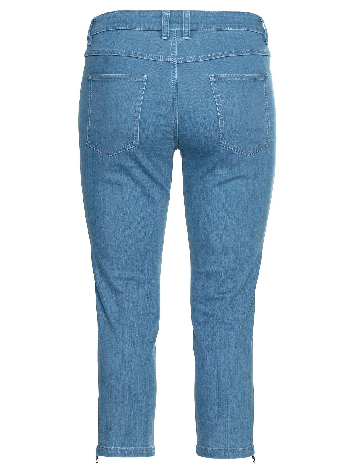 in mit am Größen Stretch-Jeans Saum Joe sheego Zipper 7/8-Länge by Große Browns