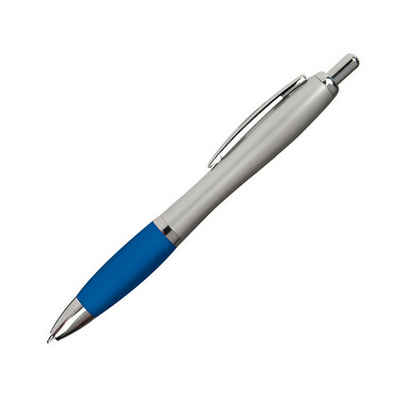 Livepac Office Kugelschreiber 20 Kugelschreiber / mit satiniertem Gehäuse / Farbe: silber-blau