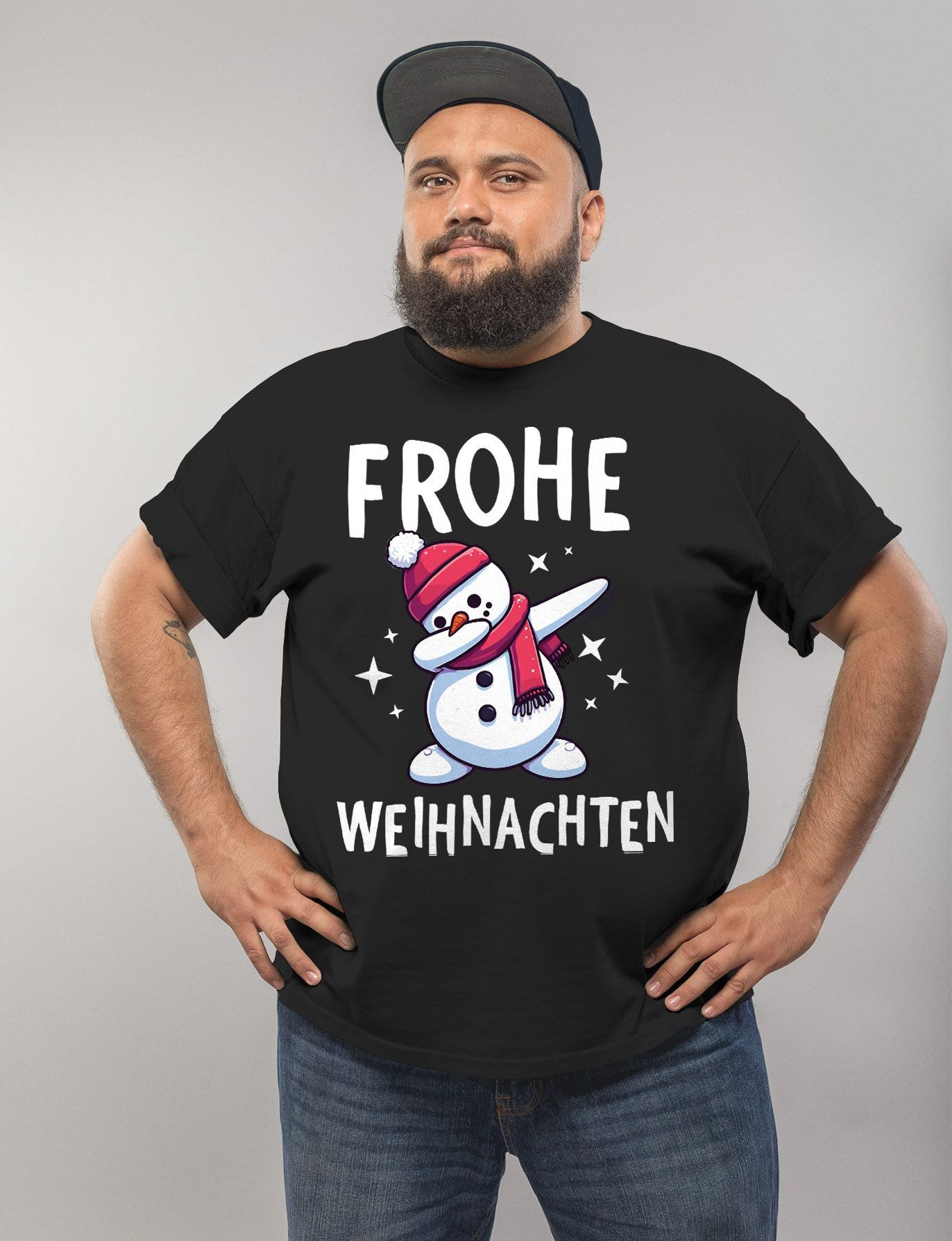 MoonWorks Print-Shirt Herren T-Shirt Frohe Weihnachten Lustig Weihnachtsshi günstig online kaufen