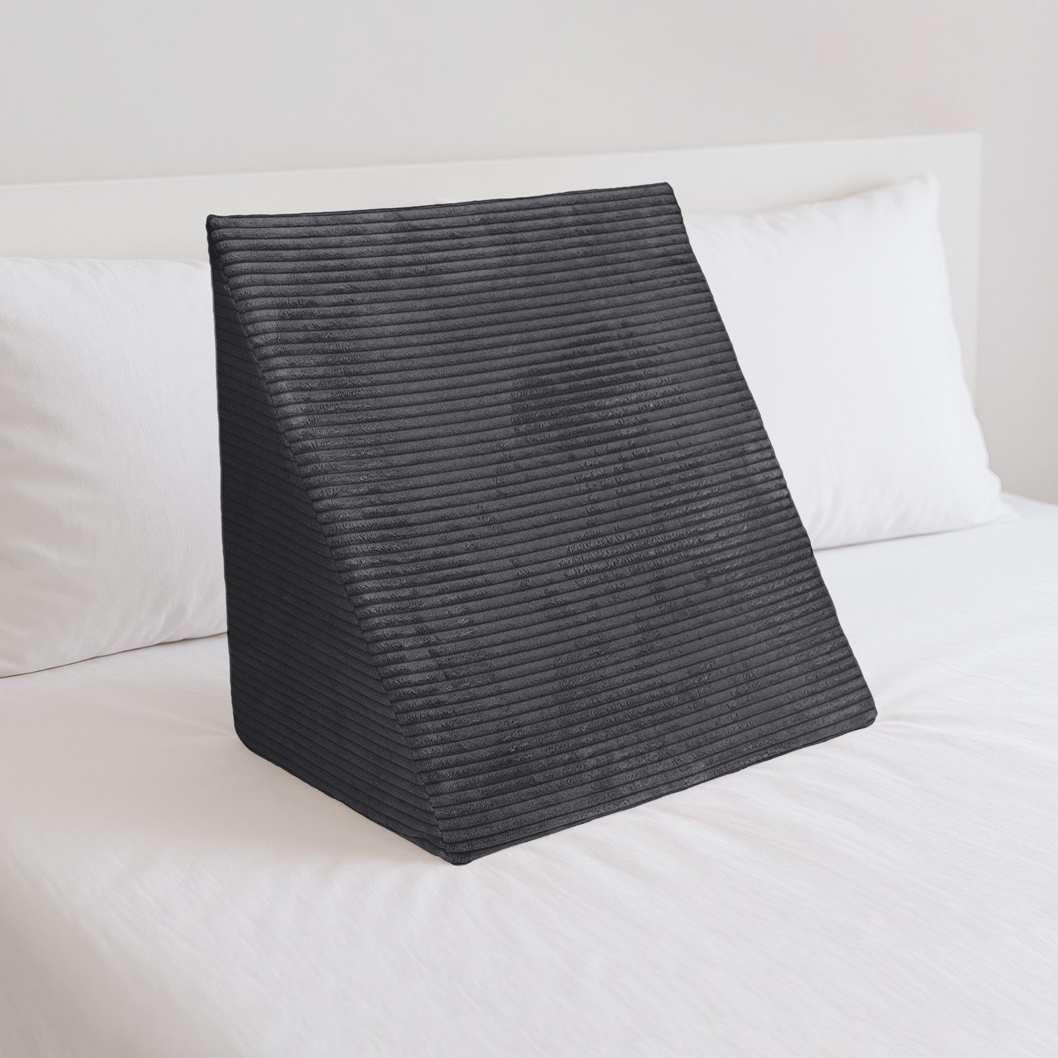 Selfitex Keilkissen Selfitex Breitcord Keilkissen 60x50x30 cm, abnehmbarer Bezug, ergonomische Form, bequemes Rückenkissen mit stabilem Schaumstoff - Made in Germany