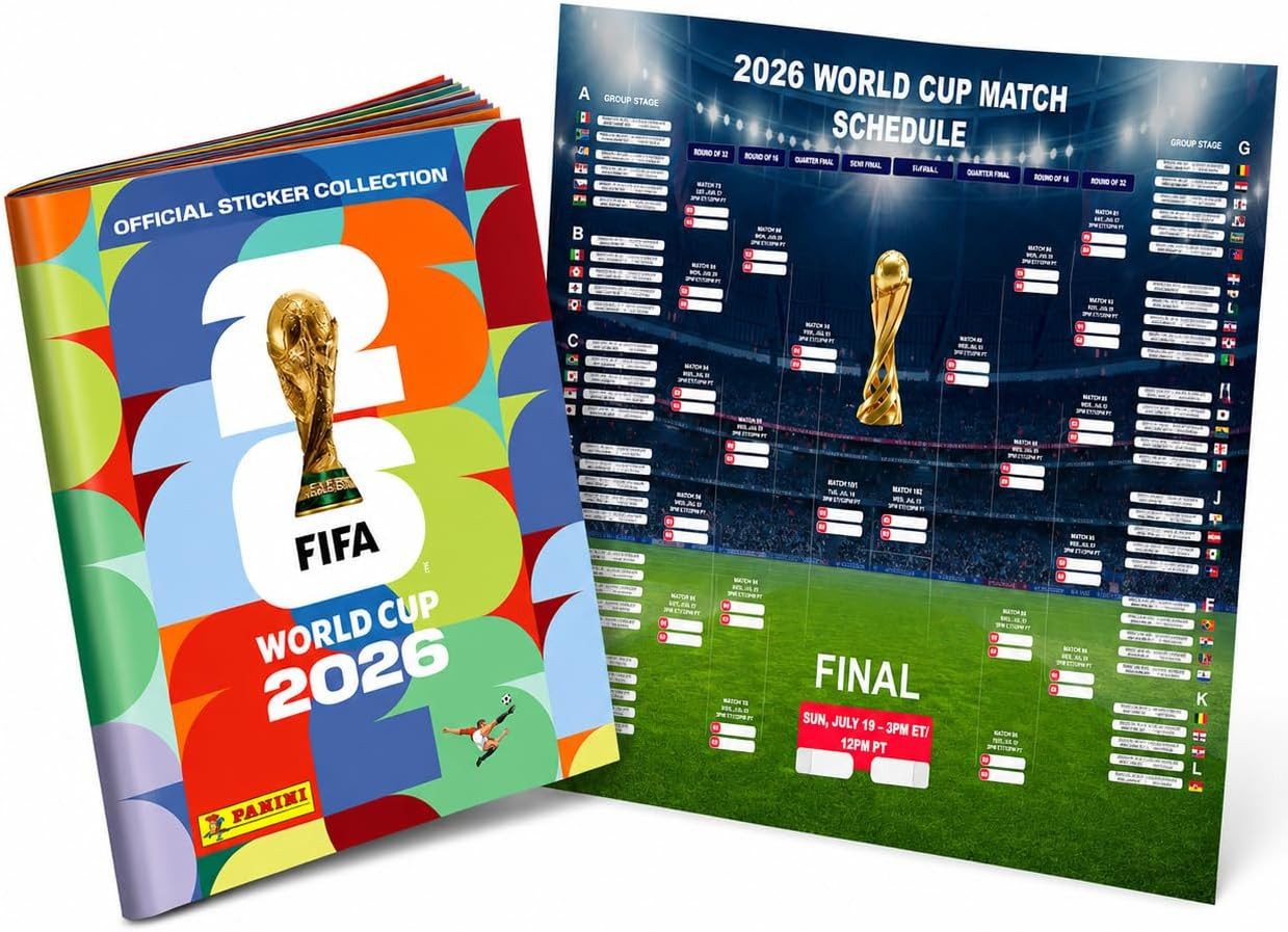 TK Gruppe Stickerbuch XXL WM 2026 Starterset – mit Panini Stickeralbum & Spielplan