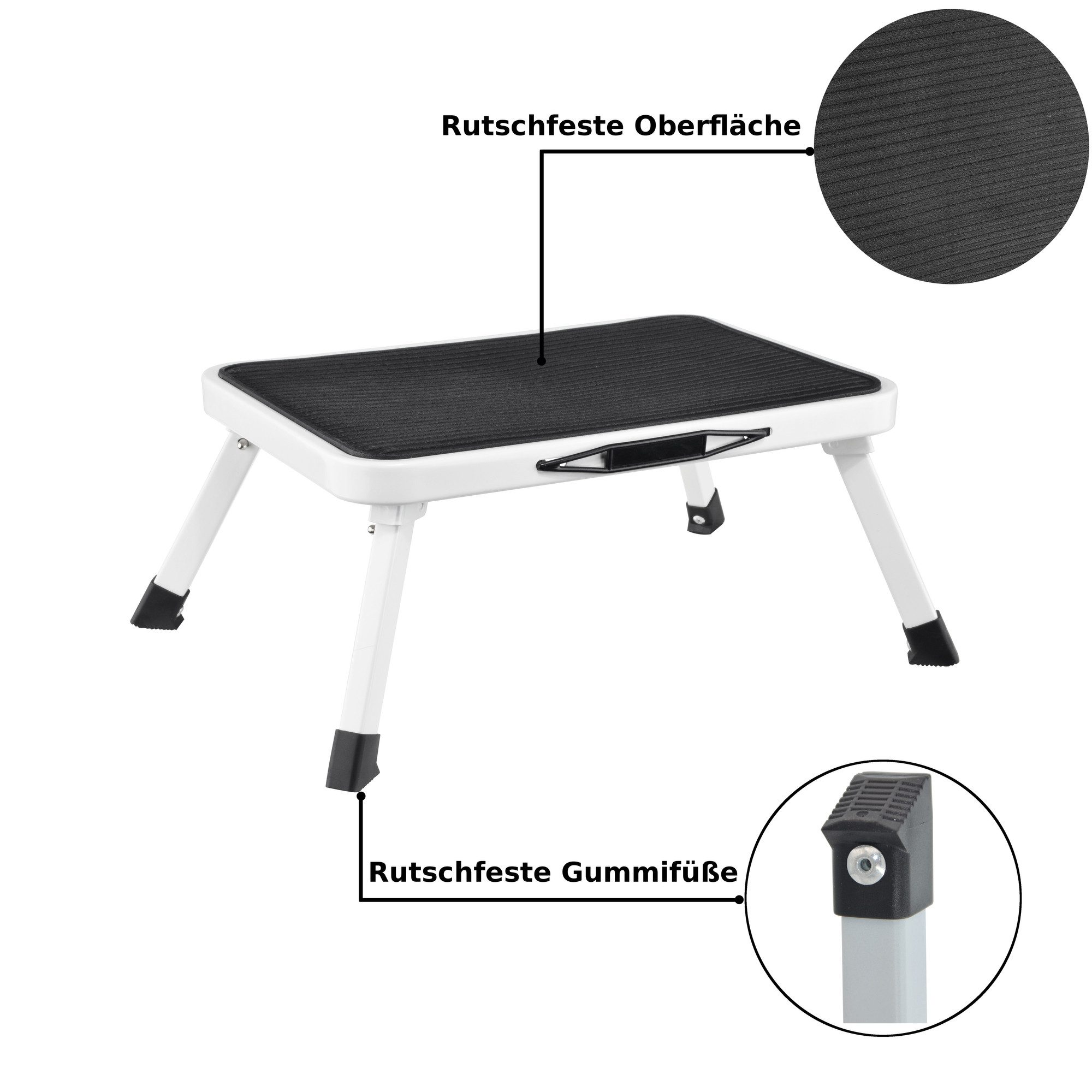 bonsport Klapptritt Einstufiger Tritt, ca. 38 x 26 x 17,5 cm