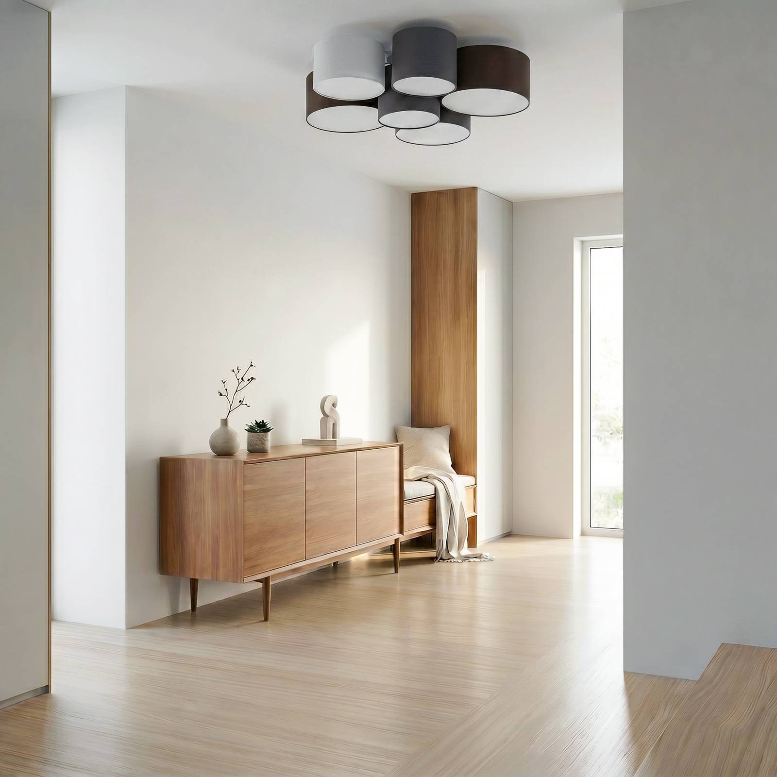 Lindby Deckenleuchten Laurenz, Alu IP20, 6 x 15 W LED