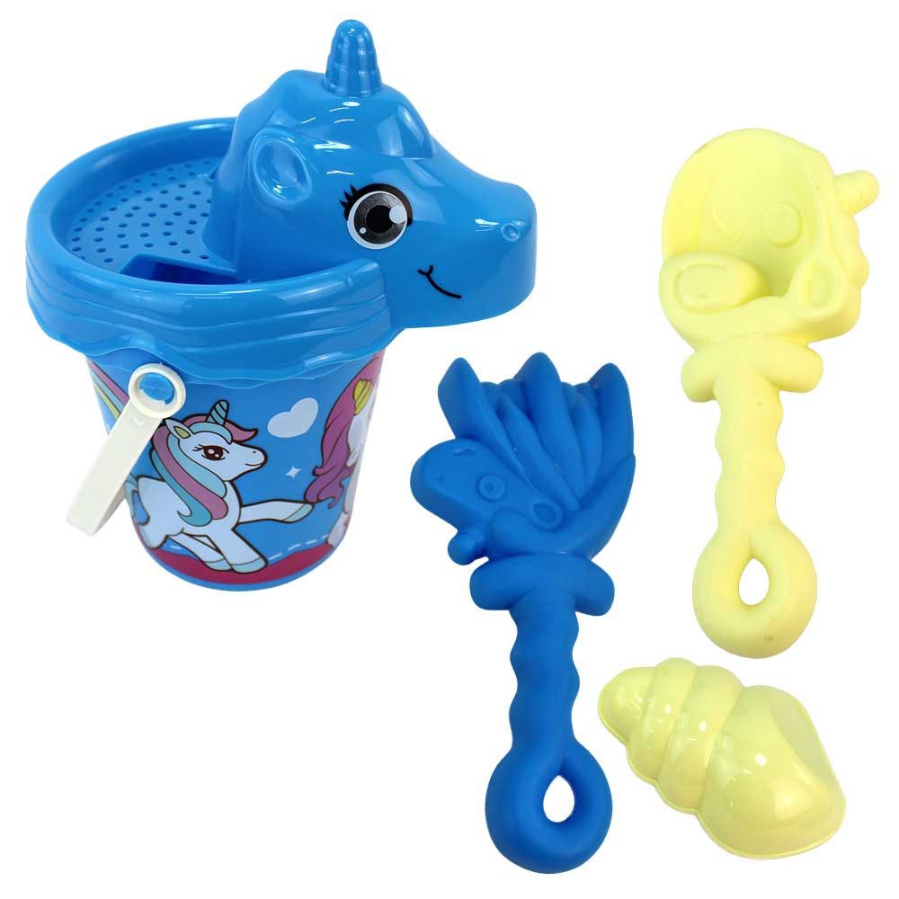 Jonotoys Sandeimer Spielzeug für den Strand Eimer mit Schaufel - 5 Teile, (5-tlg)