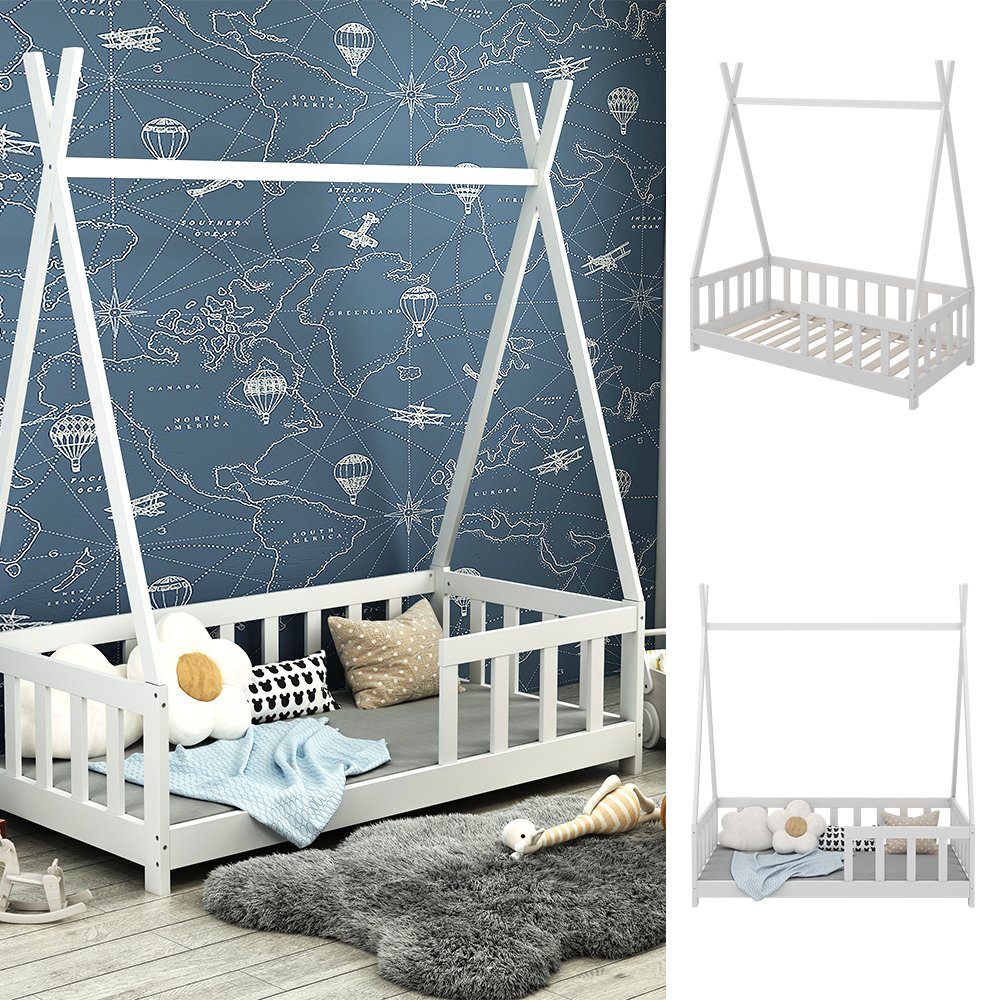 VitaliSpa® Kinderbett Susanna, Weiß, 70x140 cm mit Rausfallschutz (1-tlg) günstig online kaufen