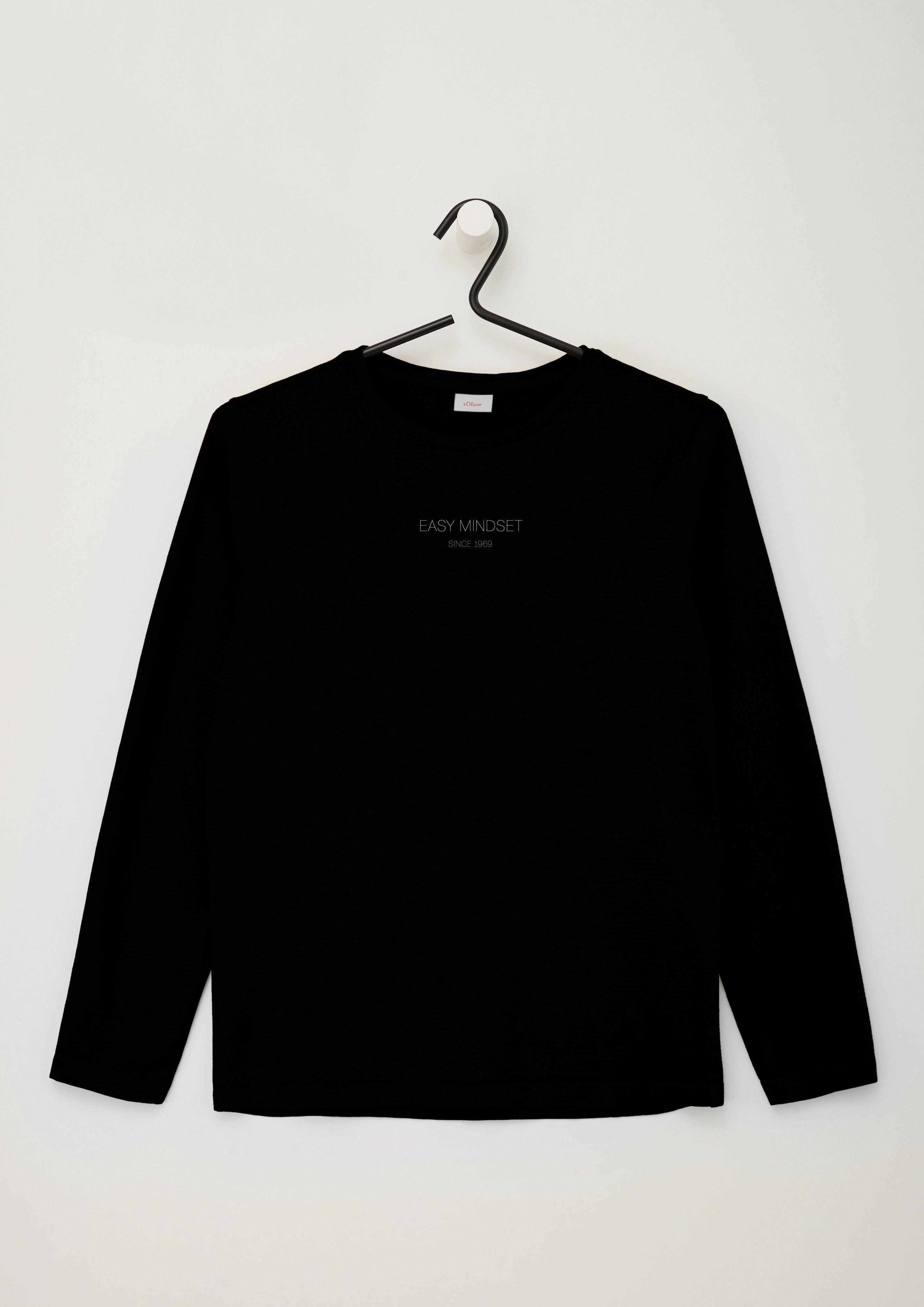 Langarmshirt Gestreiftes Jerseyshirt mit Print