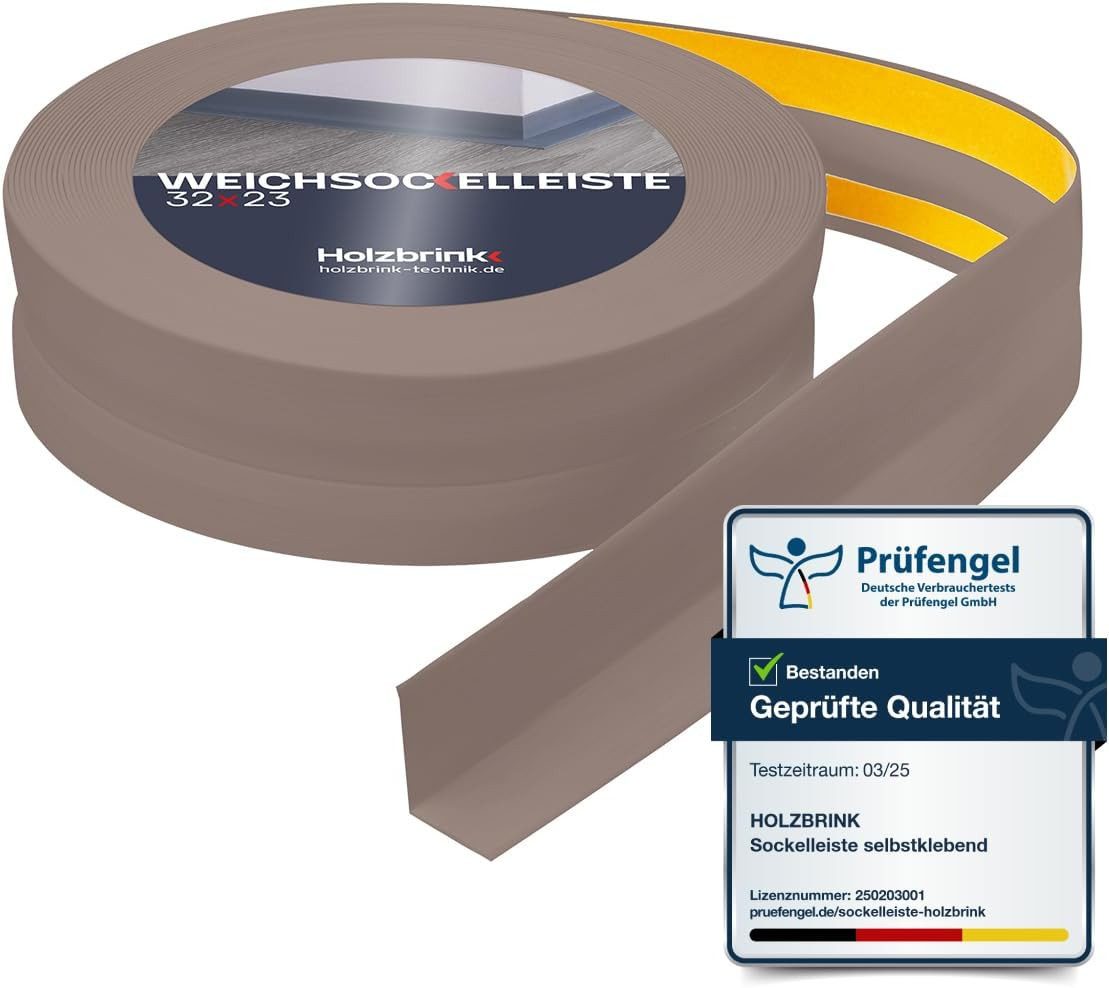 HOLZBRINK Sockelleiste HOLZBRINK selbstklebend PVC 32x23mm, 50 m (2x25m), L günstig online kaufen