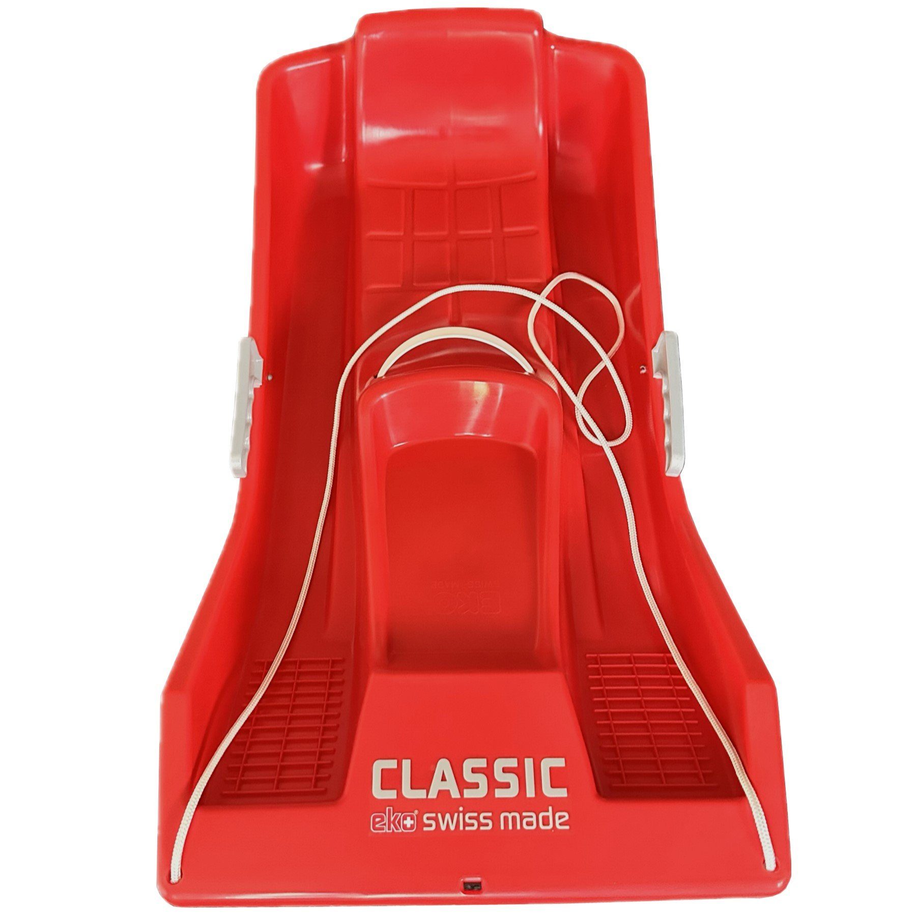 TikTakToo Lenkschlitten EKO Bob Rodel Snow Lenkbob Skibob Eko Classic Kunststoff (Schlitten incl. Zugseil und Bremsen), aus UV-beständigem, recyclebarem Kunststoff, für Kinder von 4-7 Jahren