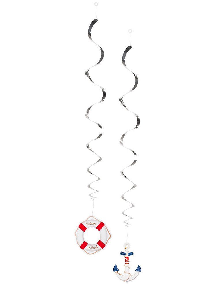 Boland Luftschlange Deko Party Luftschlangen Marine -Dekospiralen, Party, ahoi! Maritime Deko für alle Seemänner!