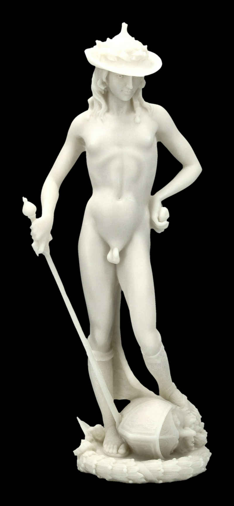 Figuren Shop GmbH Fantasy-Figur David Figur nach Donatello - weiß - Veronese Dekofigur