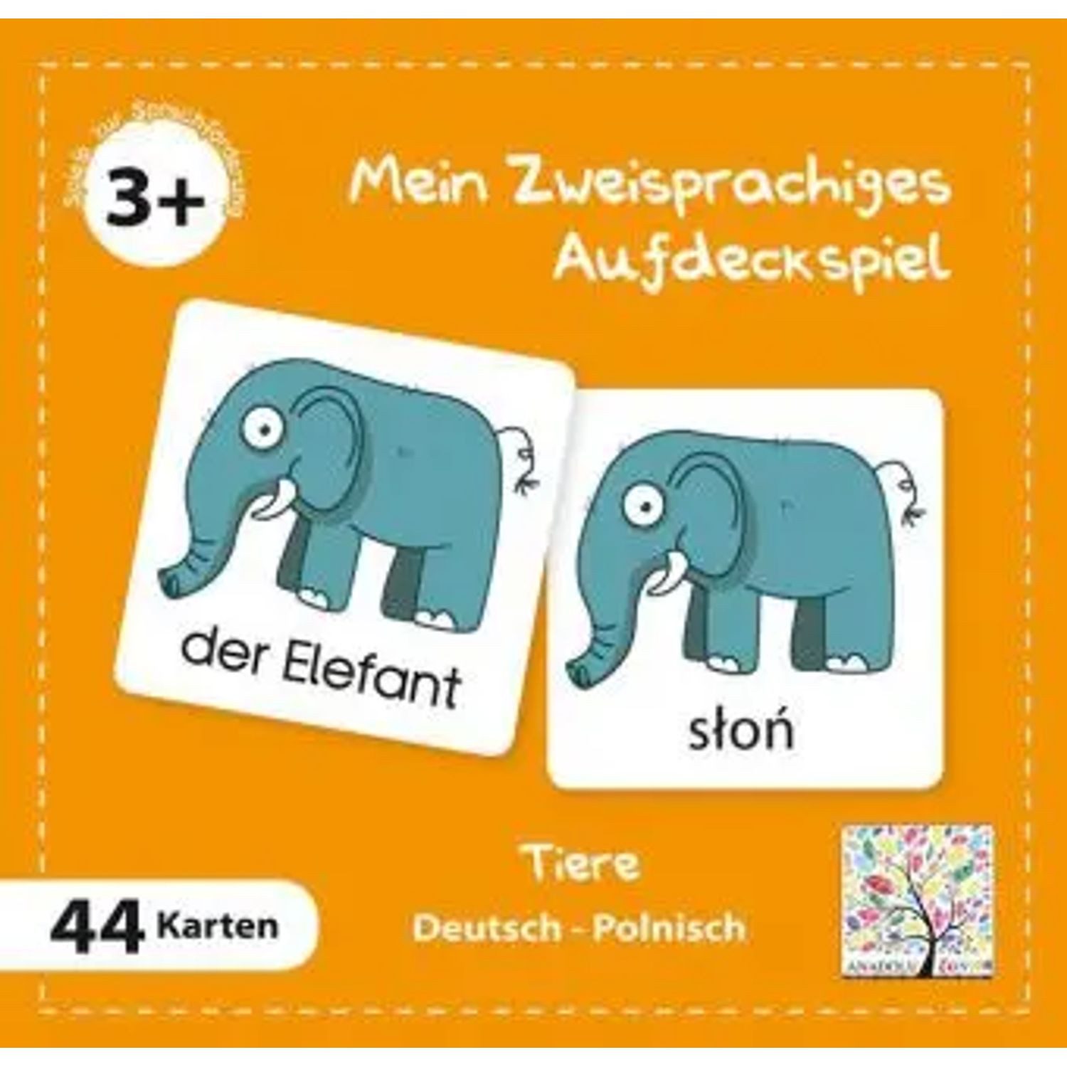 Schulbuchverlag Anadolu Spiel Mein Zweisprachiges Aufdeckspiel, Tiere, Polnisch (Kinderspiel)