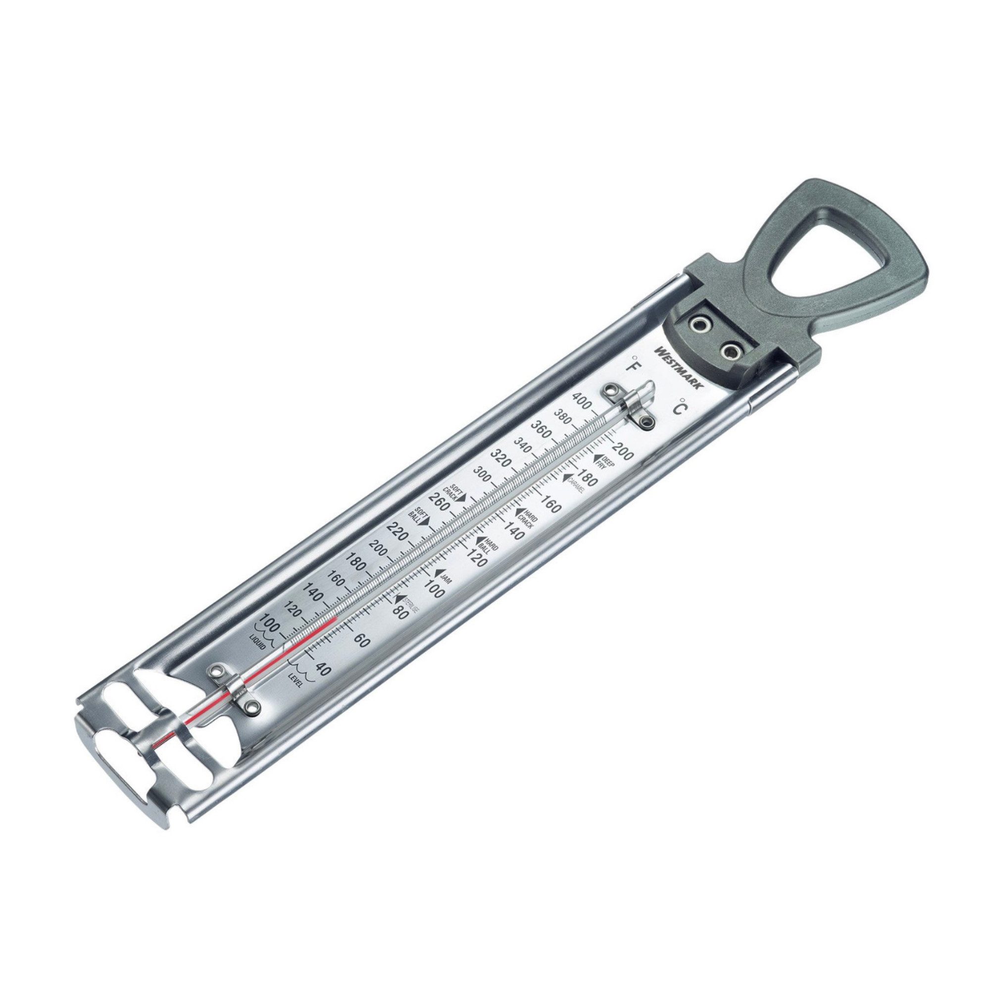 Thiru Kochthermometer Zuckerthermometer - aus Edelstahl - 40-200°C - Quecksilberfrei