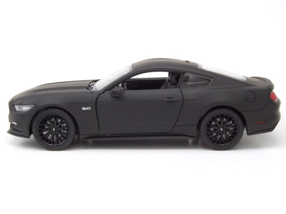 Welly Modellauto Ford Mustang GT 2015 matt schwarz, Maßstab 1:24