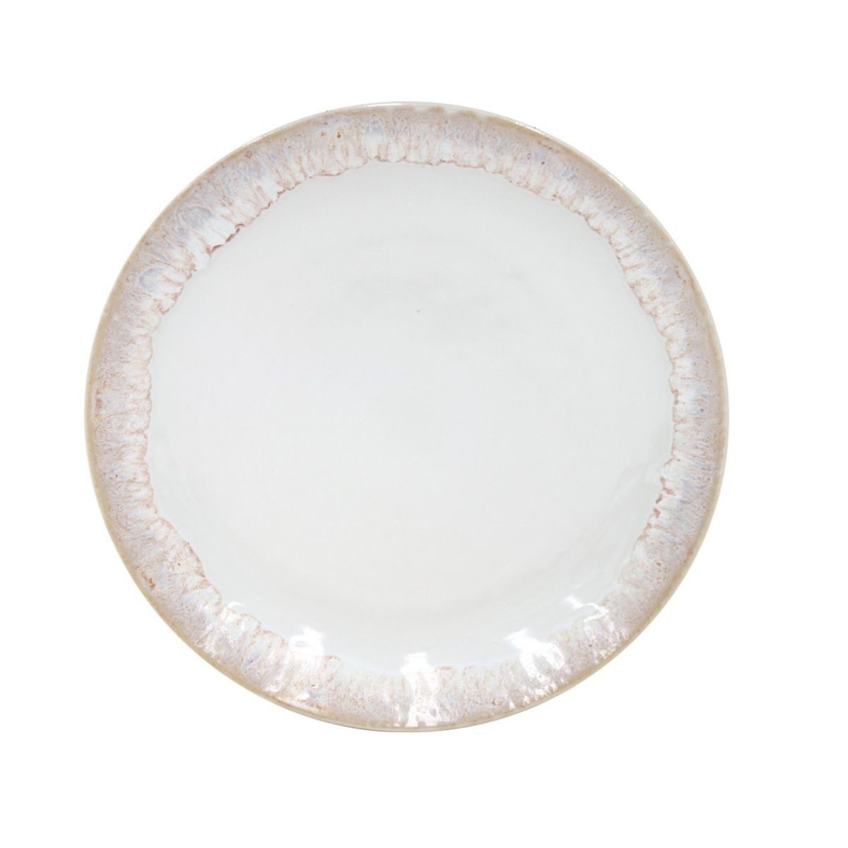 Costa Nova Frühstücksteller Taormina Weiß Salat/Dessert/Frühstücksteller, 21,6 cm, Casafina, (1 St), Hohe Brenntemperaturen, porenfrei hygienisch, wärmeschockbeständig