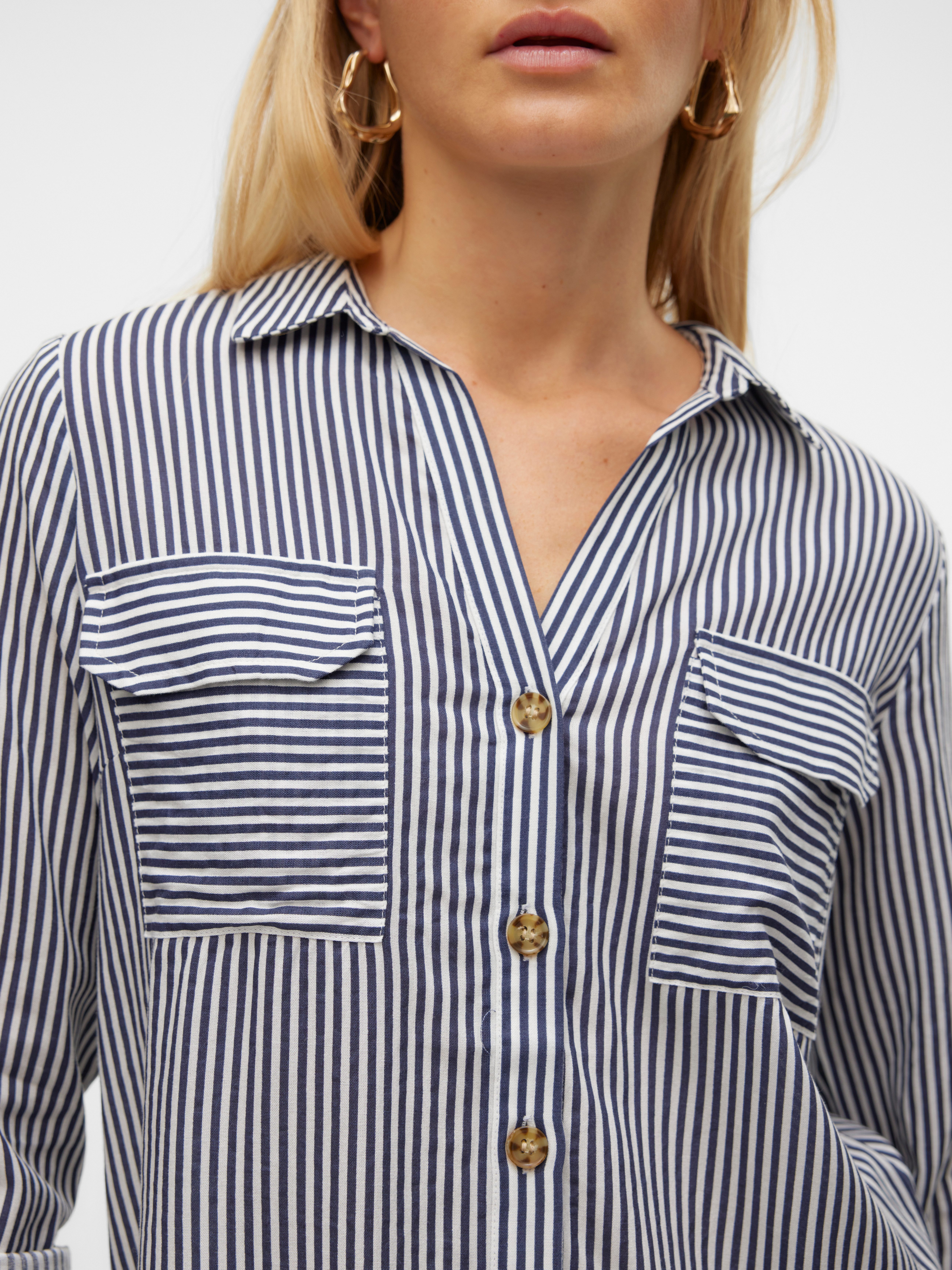 Vero Moda Hemdbluse VMBUMPY L/S SHIRT NEW WVN GA NOOS Viskose, regular fit – Bild 5 von 5