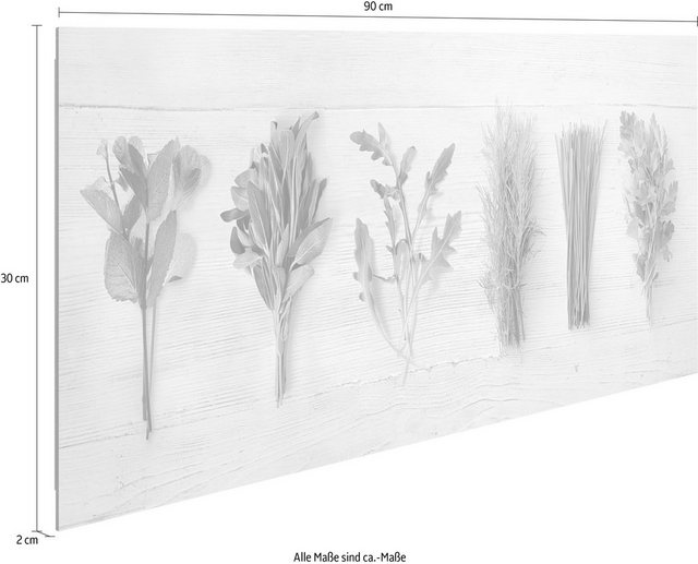 Reinders! Holzbild »Deco Panel 30x90 Kitchen Herbs«-Otto