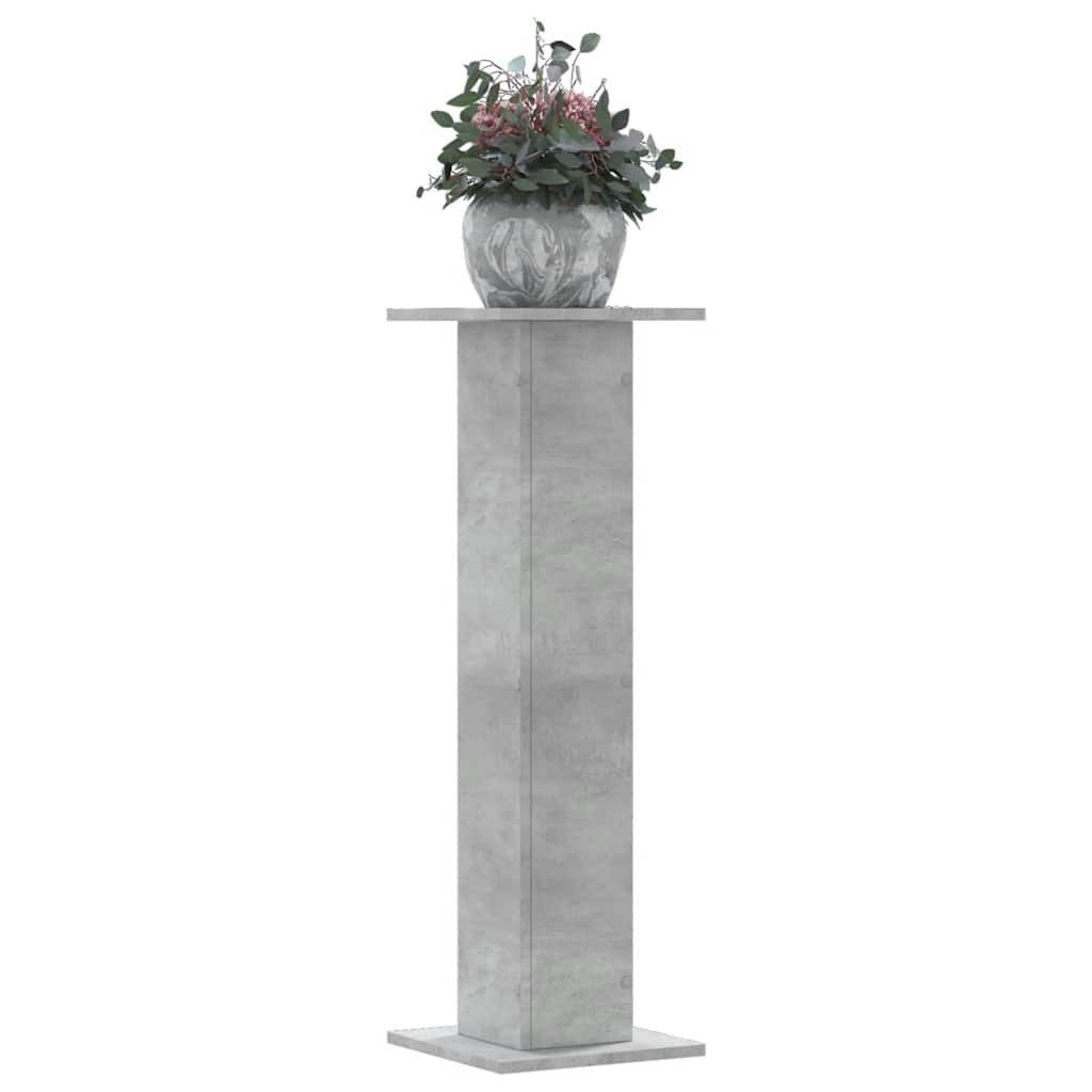 vidaXL Blumenständer Pflanzenständer 2 Stk. Betongrau 30x30x95 cm Holzwerkstoff (1 St)