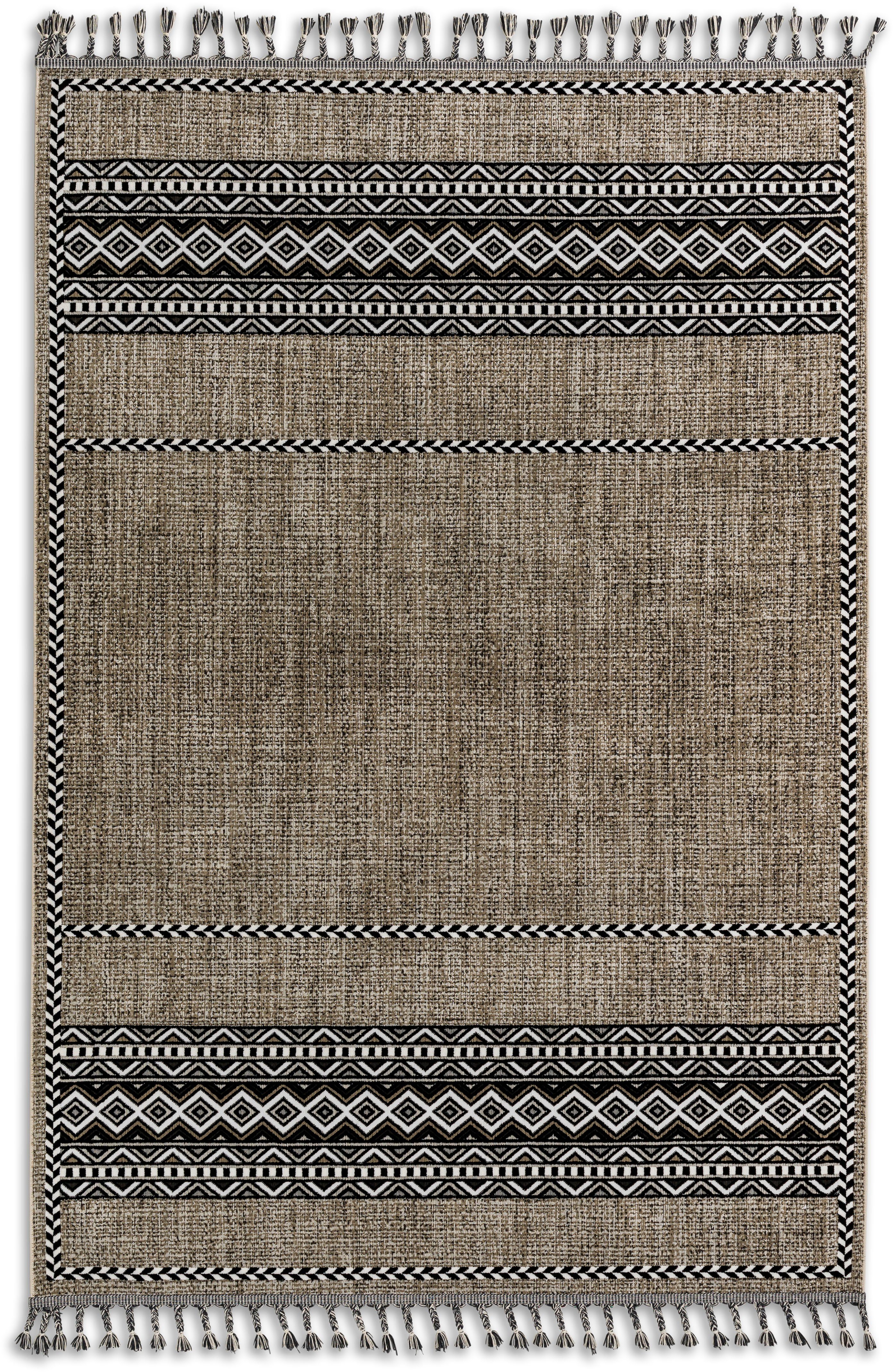 Teppich eleganter mm, ASTRA, Kurzflorteppich 6634 rechteckig, 5 Fransen 225, mit Höhe: Ravenna