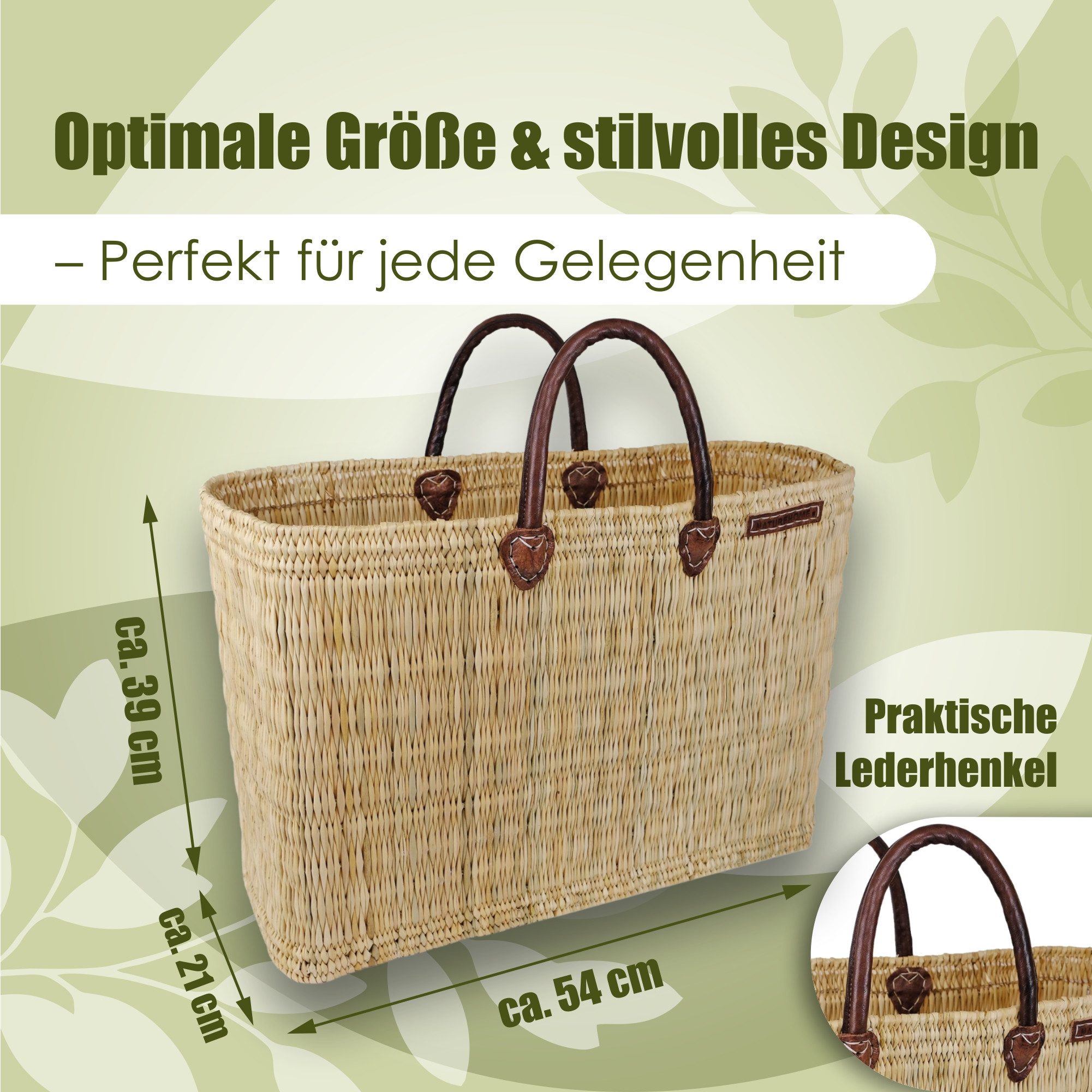 NATUREHOME Strandtasche Tasche XL Schilfrohr Einkaufstasche günstig online kaufen