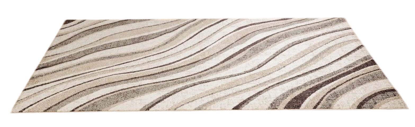 Peyer Syntex Teppich Teppich modern Design, beige, Rechteckig, Höhe: 8 mm, Wellenmuster rechteckig