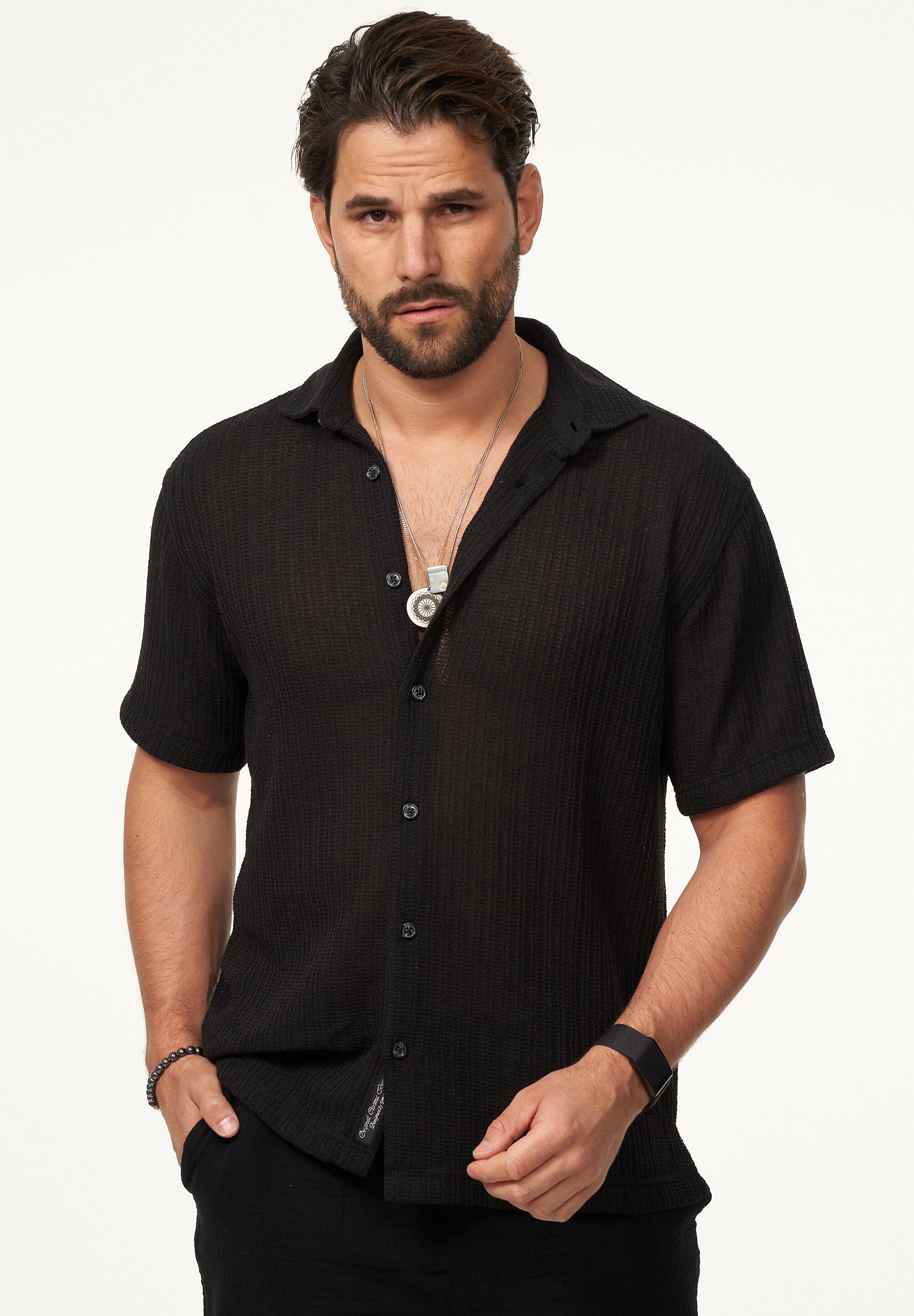 CARISMA Kurzarmhemd im Vintage Summer-Look als Strickhemd Herren Kurzarm St günstig online kaufen