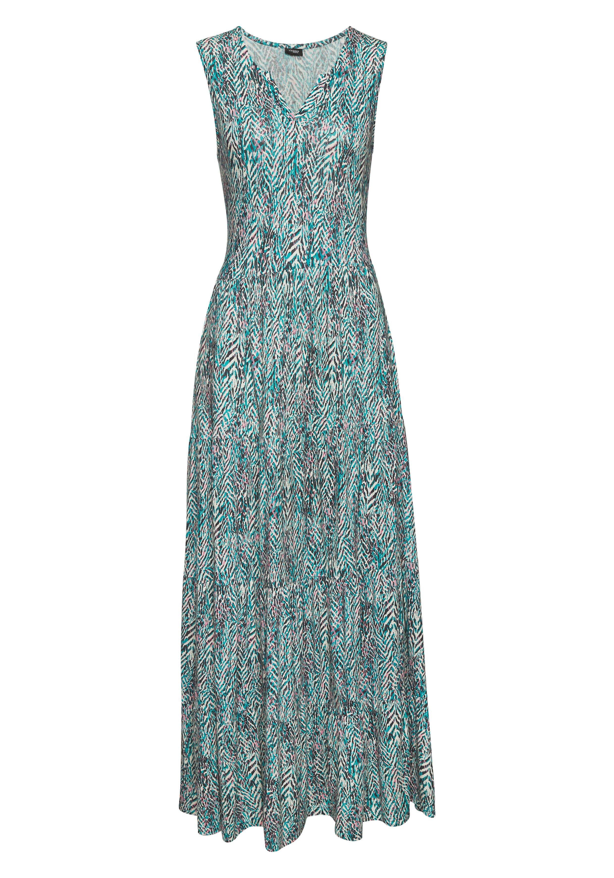 Vivance Maxikleid, mit Alloverdruck, langes Sommerkleid aus Jersey, casual günstig online kaufen