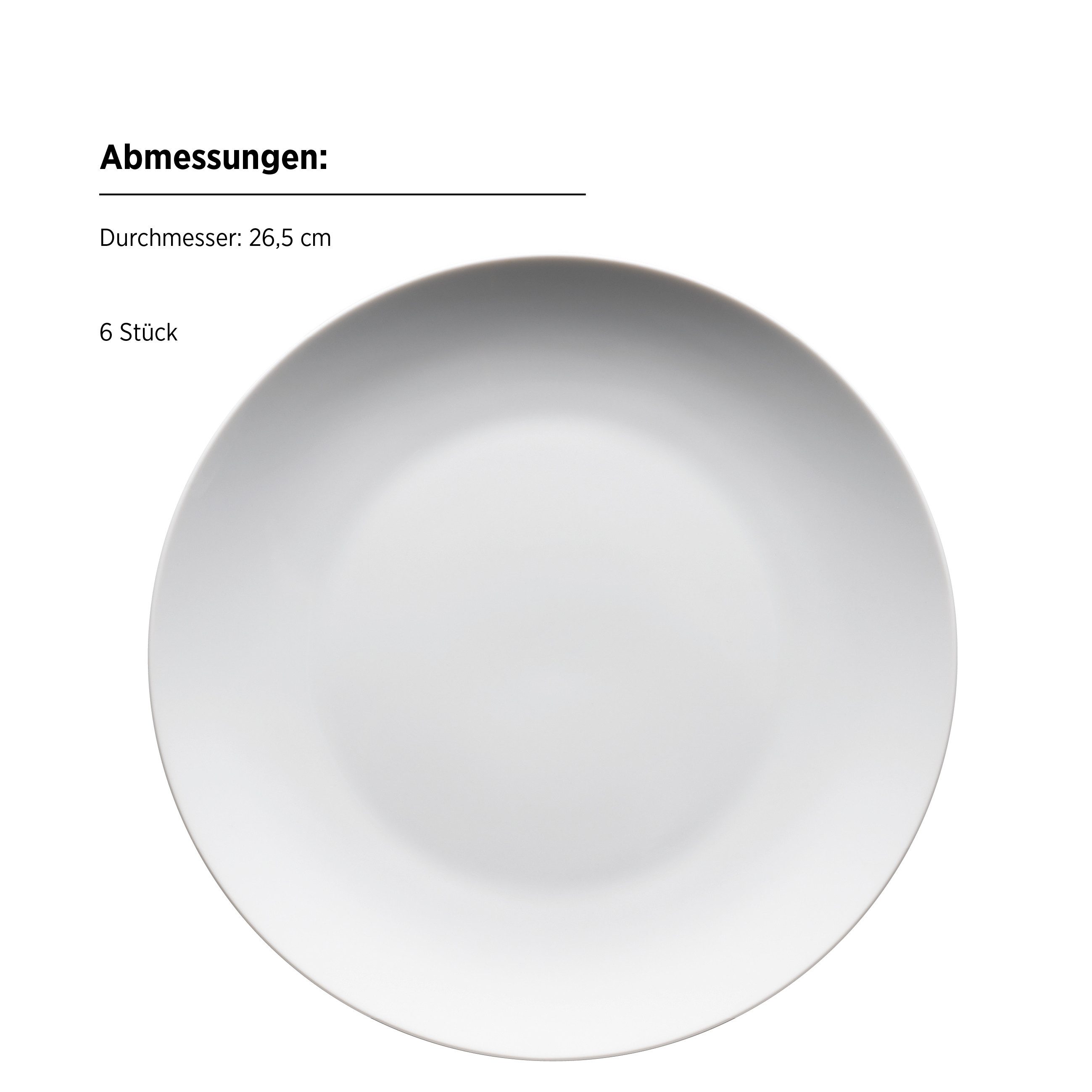 MÄSER Teller-Set Barca (6-tlg), 6 Personen, Porzellan