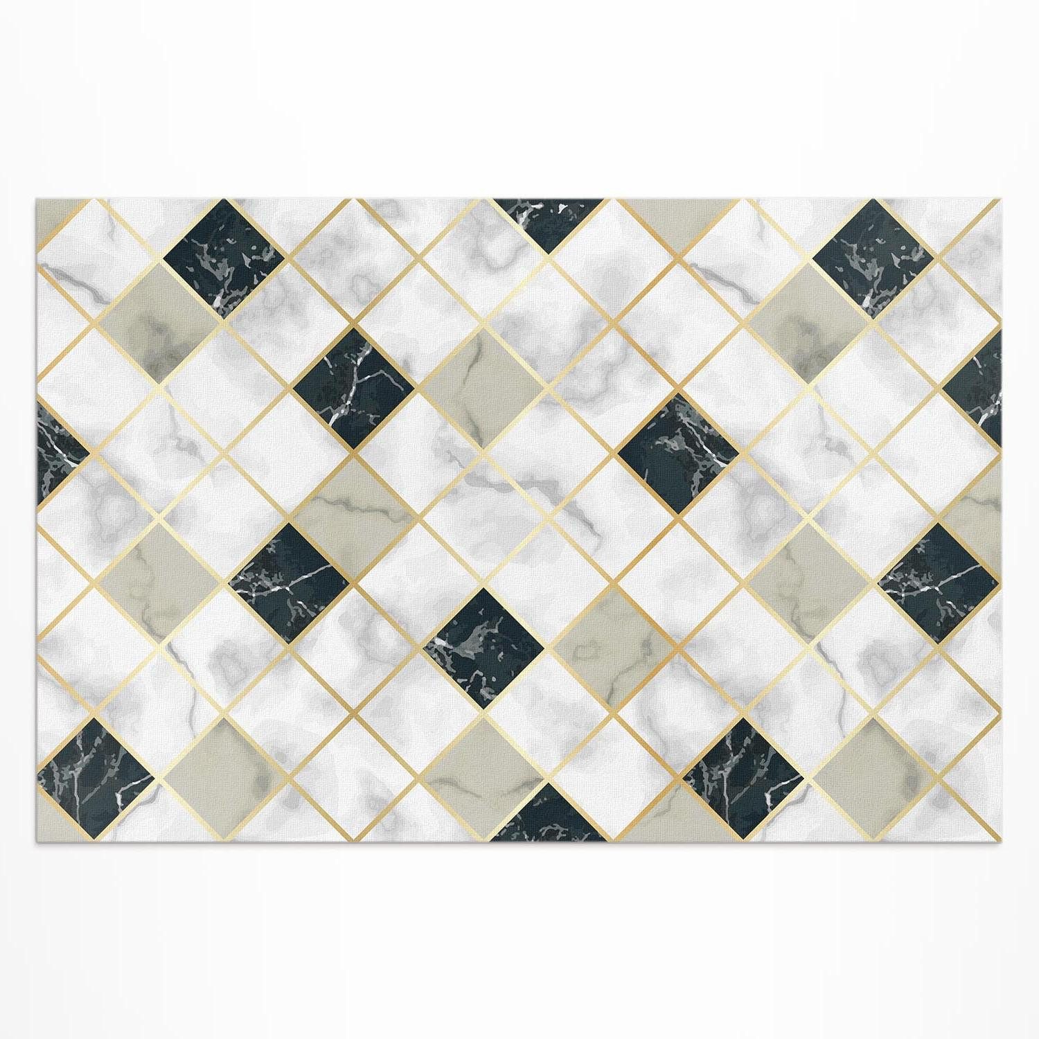 Tulup Vinylteppich Wunderschöner Marmor, Grau Vinylboden, Vinyl-Läufer, Teppich PVC, Höhe: 150 mm