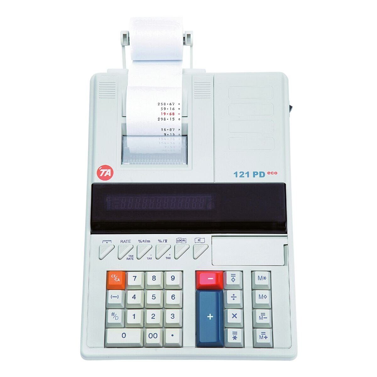 Triumph-Adler Taschenrechner TA 121 PD Eco, mit Druckfunktion und antiseptischer Tastaturbeschichtung