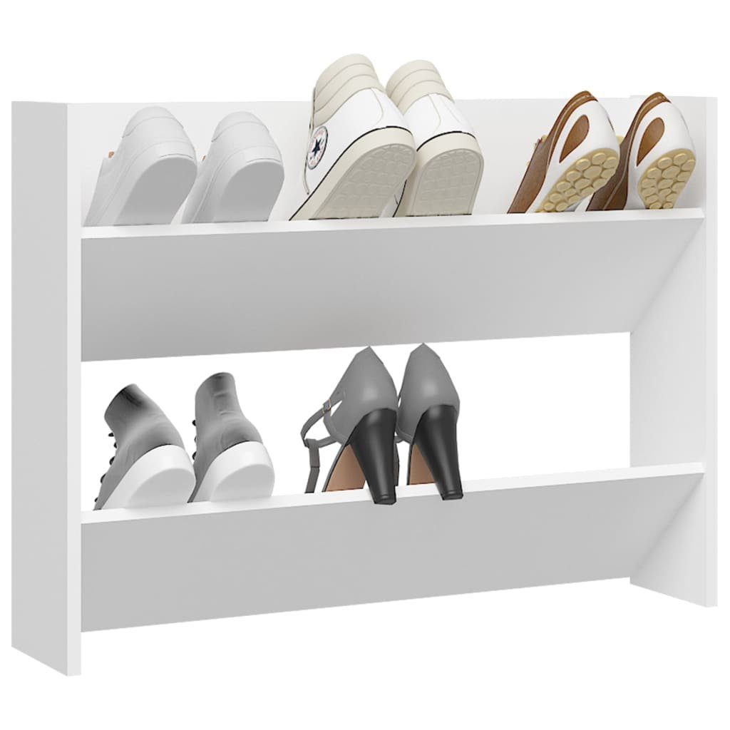 vidaXL Schuhschrank NA Wand-Schuhschrank Weiß 80x18x60 cm Spanplatte