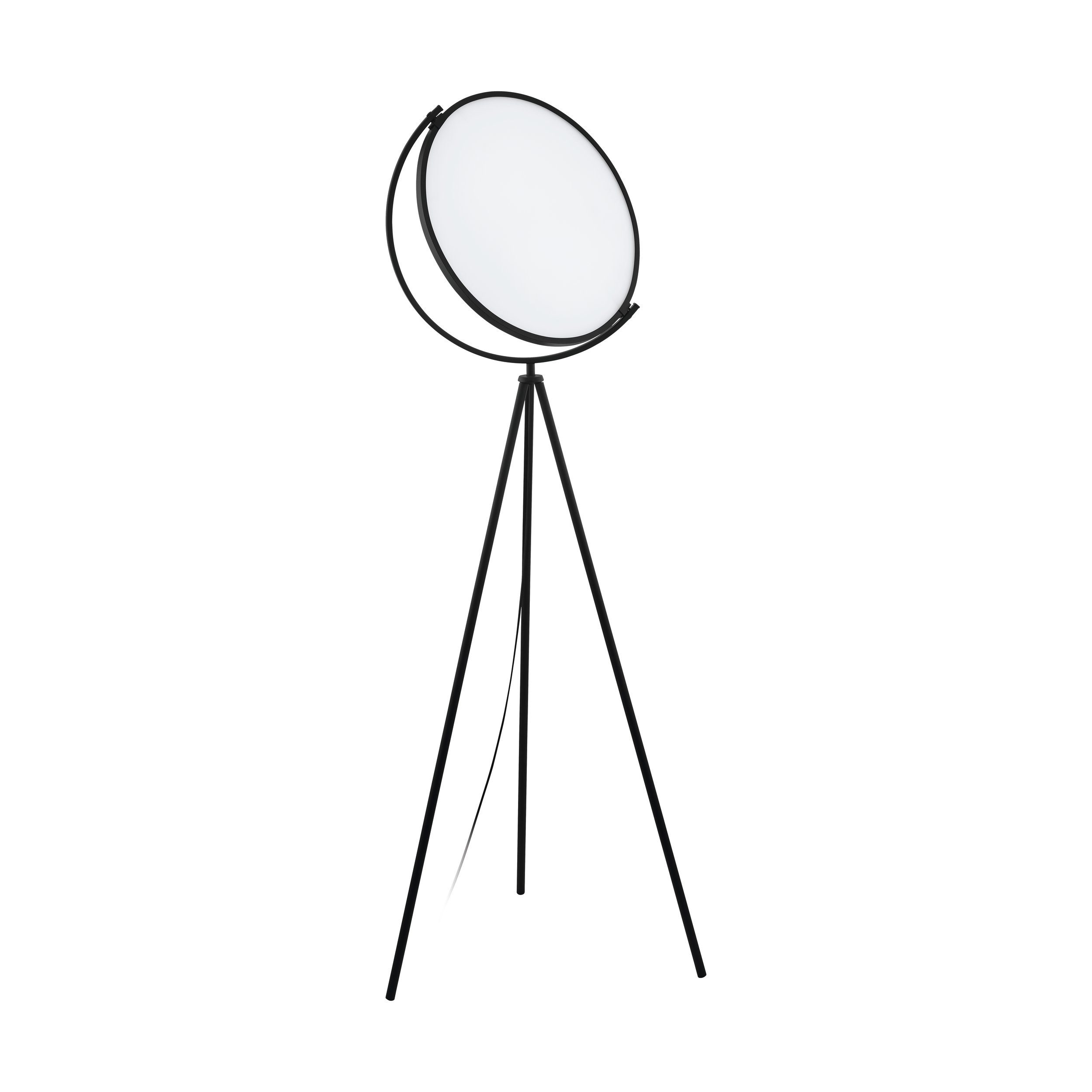 EGLO LED Stehlampe Renitale, Leuchtmittel inklusive, LED Stehlampe Lampe Wohnzimmer Stahl in schwarz Kunststoff in weiß