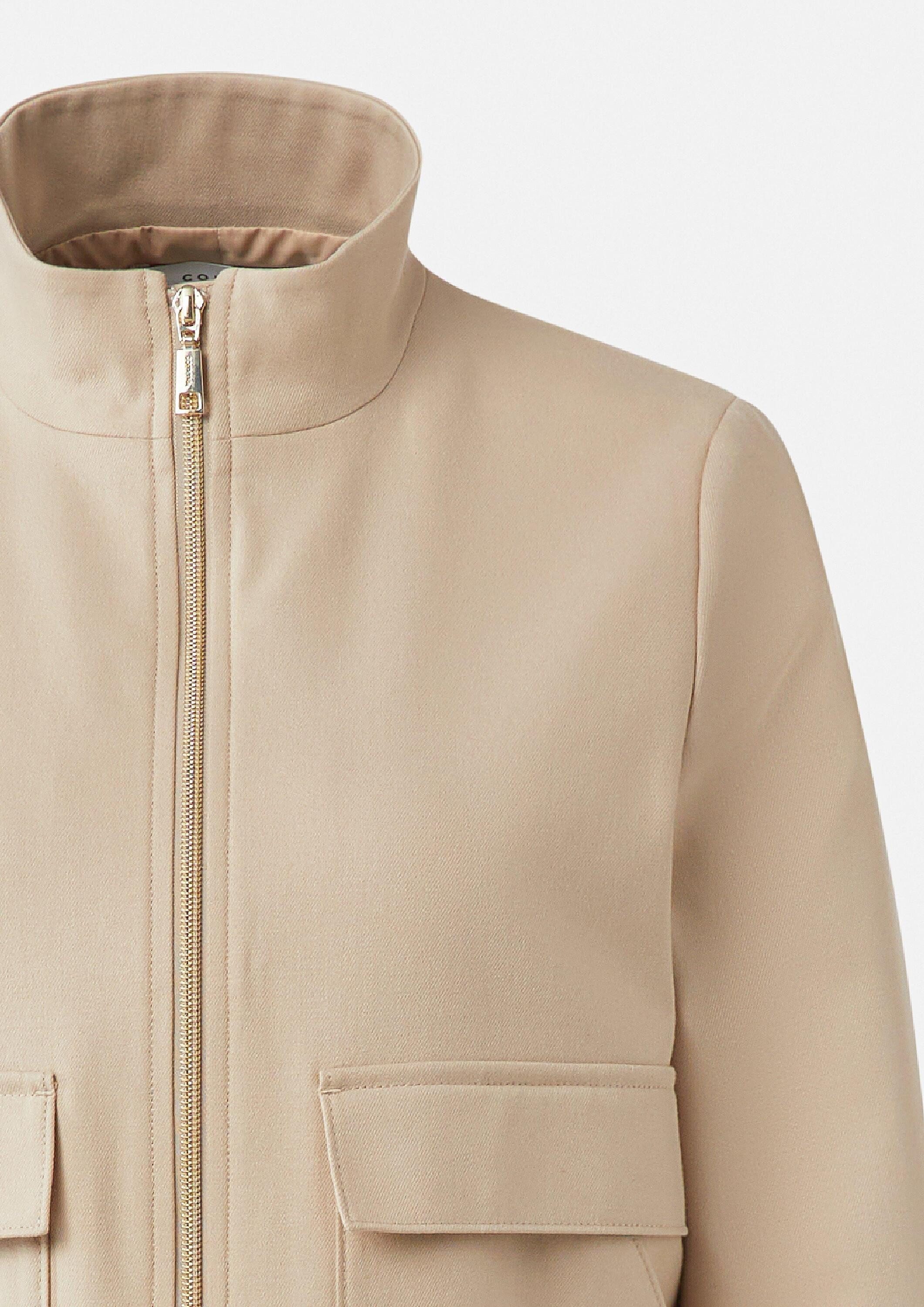 comma Funktionsjacke Indoor-Jacke Kurze Jacke aus Flanell