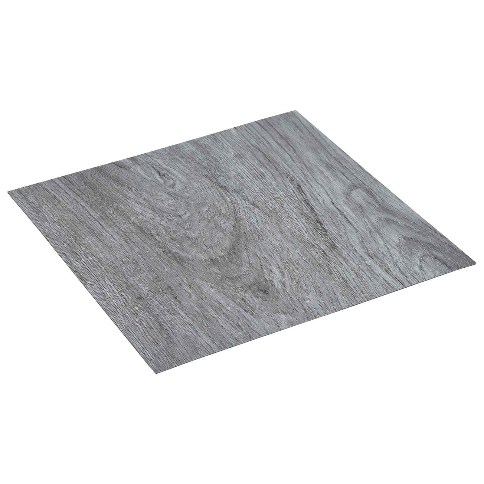 vidaXL Vinyllaminat 5,11 mÂ² Selbstklebende Bodenplanken 55er Set Hellgrau 5,11 m² VinylPV