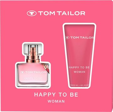 TOM TAILOR Eau de Parfum Happy to be, 2-tlg., EdT, Parfum, Showergel, Geschenkset for her