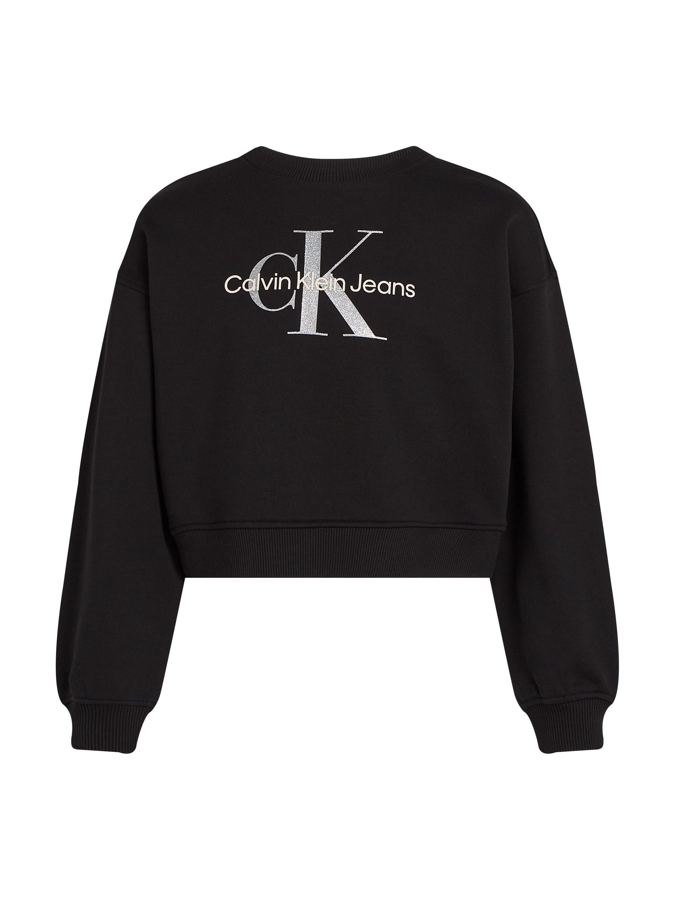 Calvin Klein Jeans Sweatshirt GLITTER MONOLOGO CN SWEATSHIRT für Kinder bis 16 Jahre mit Logoschriftzug