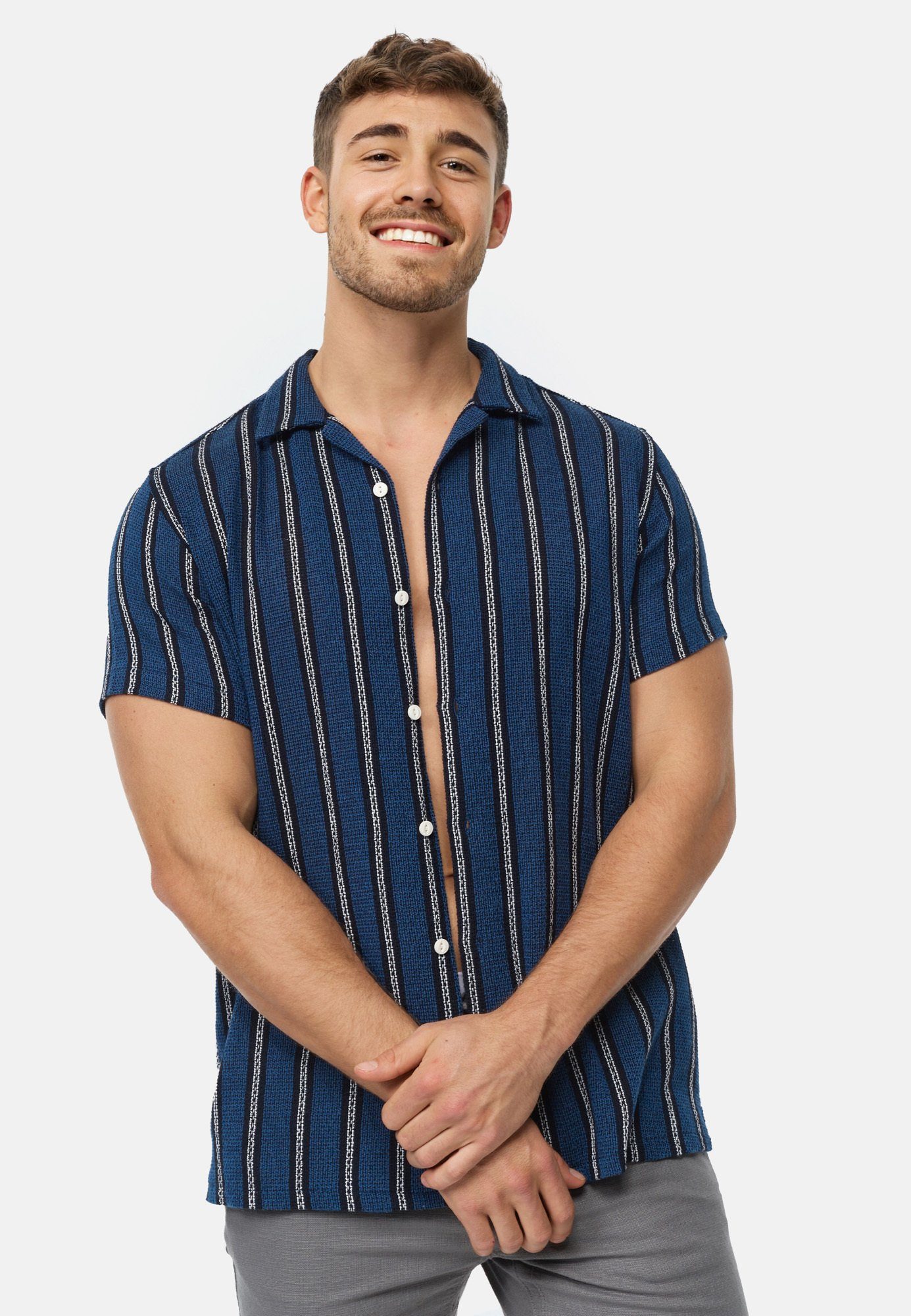 Indicode Kurzarmhemd Herren INCosby Herrenhemd Kurzarm leichtes Kurzarmhemd günstig online kaufen