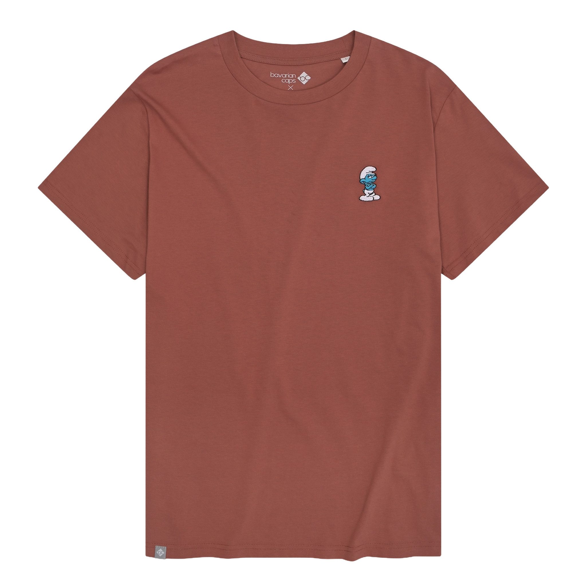 Bavarian Caps T-Shirt Bavarian Caps T-Shirt "Grantler Klub: Muffi" - rotbraun BC Logo