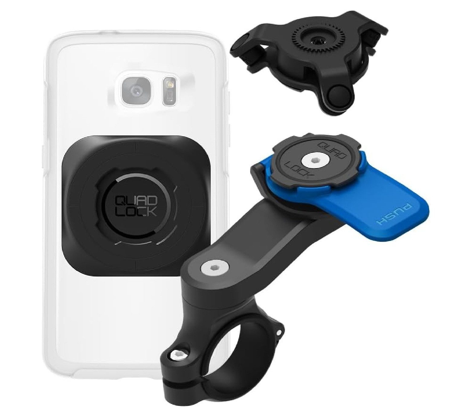 Handy-Halterung QUAD LOCK Motorrad Lenker Handyhalterung + Vibrationsdämpfer + MAG Pad