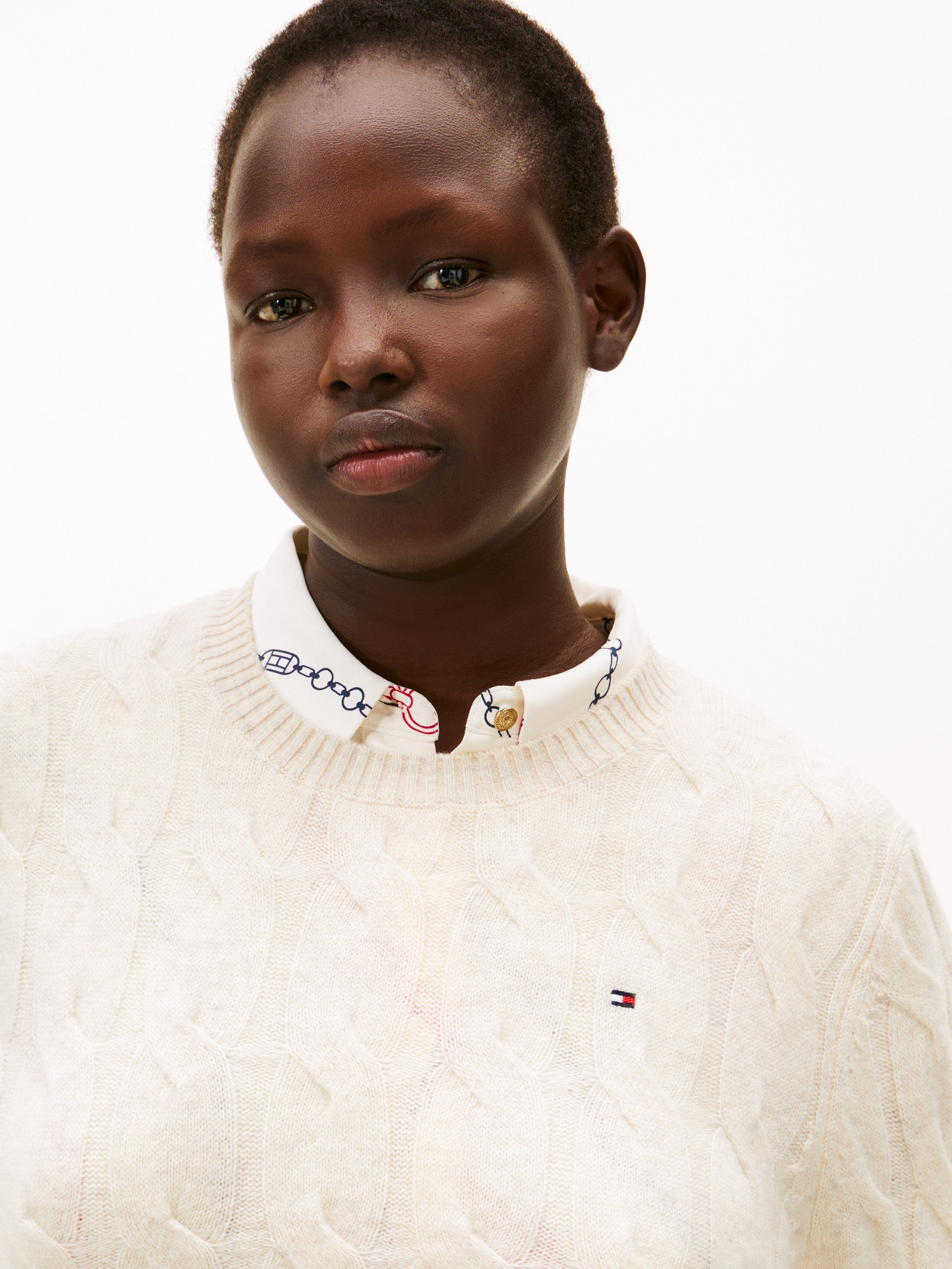 Tommy Hilfiger Curve Strickpullover CRV SOFT WOOL CABLE C-NK LS SWT in groß günstig online kaufen