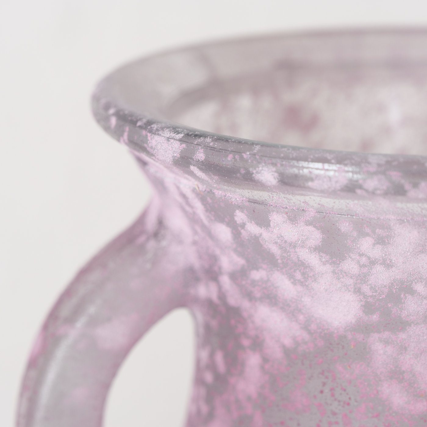 2er Glas lila/rosa, Set aus Vase Blumenvase Dekovase BOLTZE in "Pitcher"