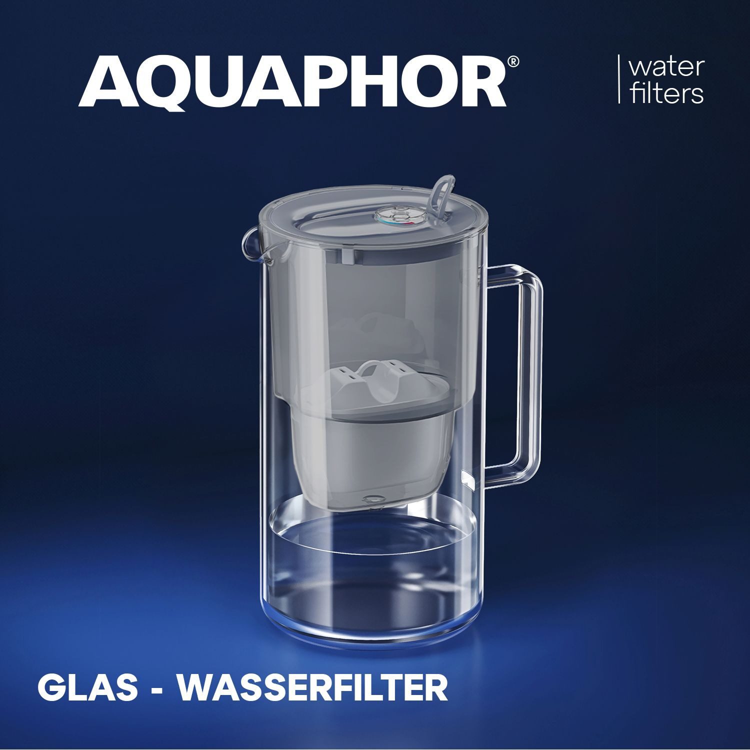 AQUAPHOR Kalk- und Wasserfilter Glas-Filterkanne grau, inkl. Maxfor+ Filter (200 l. Kap), Zubehör für Filterkartuschen Maxfor+, Maxfor+ Mg. (Magnesium), Maxfor+H (für hartes Wasser, reduziert mehr Kalk), Reduziert Kalk & Chlor sowie Schwermetalle.