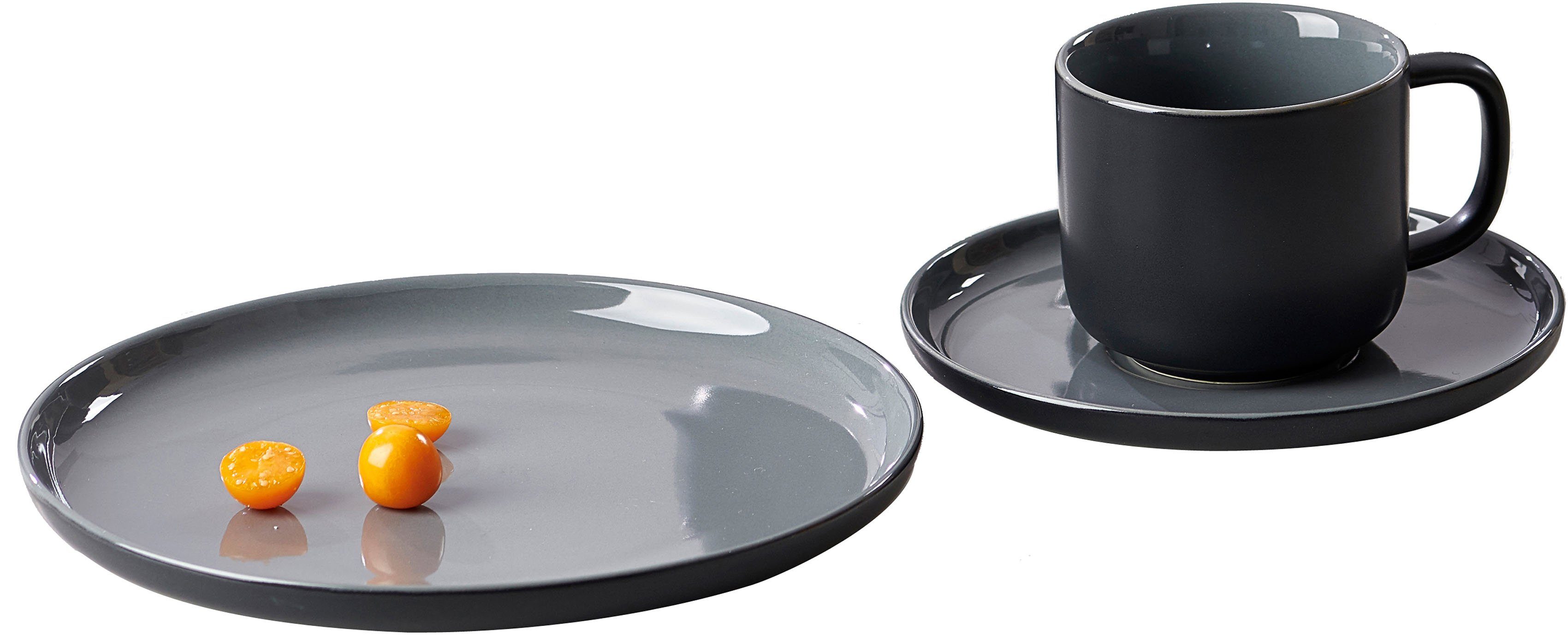 Ritzenhoff & Breker Kaffeeservice Geschirr-Set, Service Jasper (12-tlg), 4 Personen, Steinzeug, Scandic Style, 12 Teile, für 4 Personen