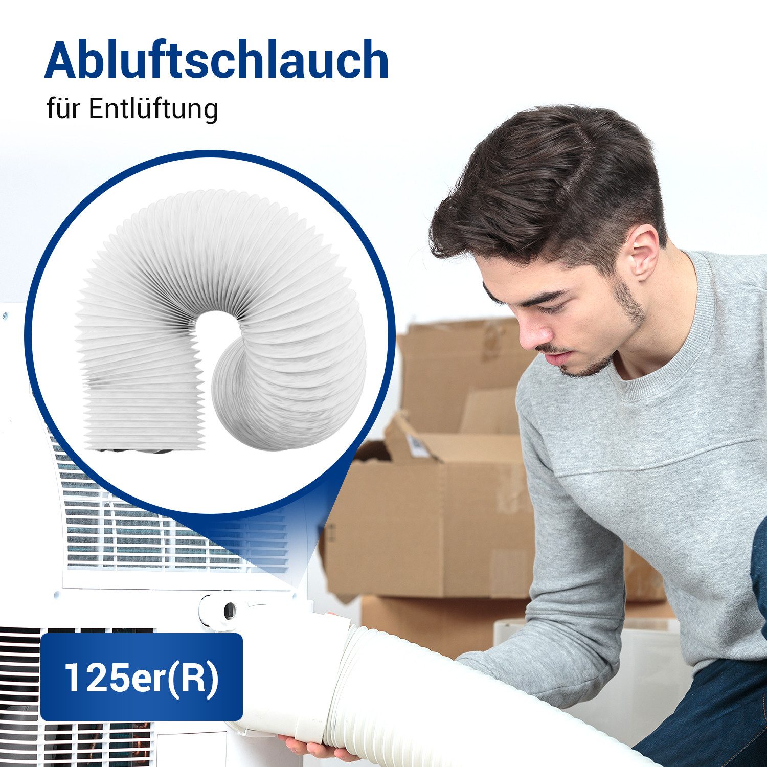 VIOKS Klimaanlagenschlauch 3 m Abluftschlauch, Verlängerungsschlauch günstig online kaufen