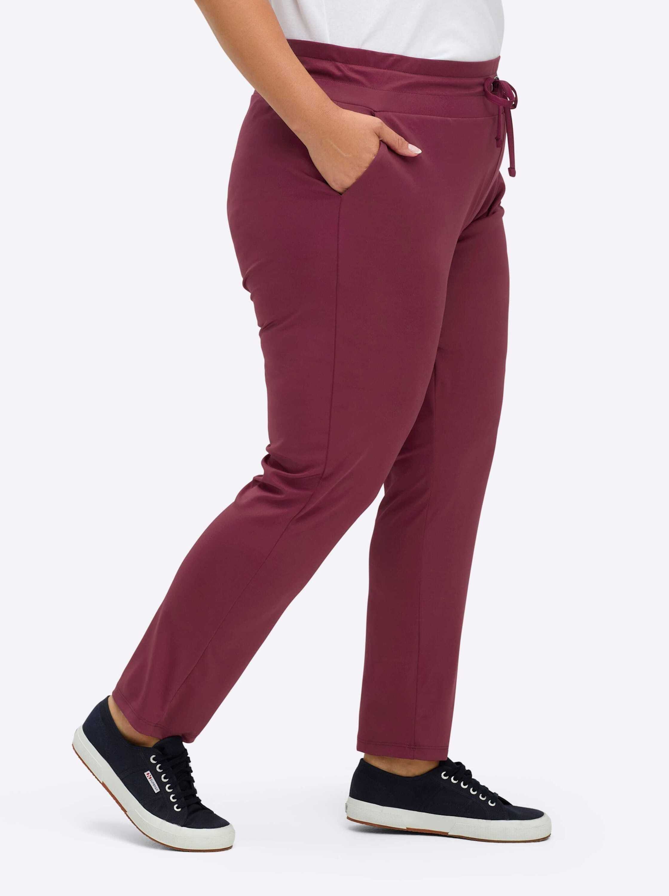Sieh an! Jerseyhose Hose komfortabel mit Rundum-Dehnbund und Bindeband