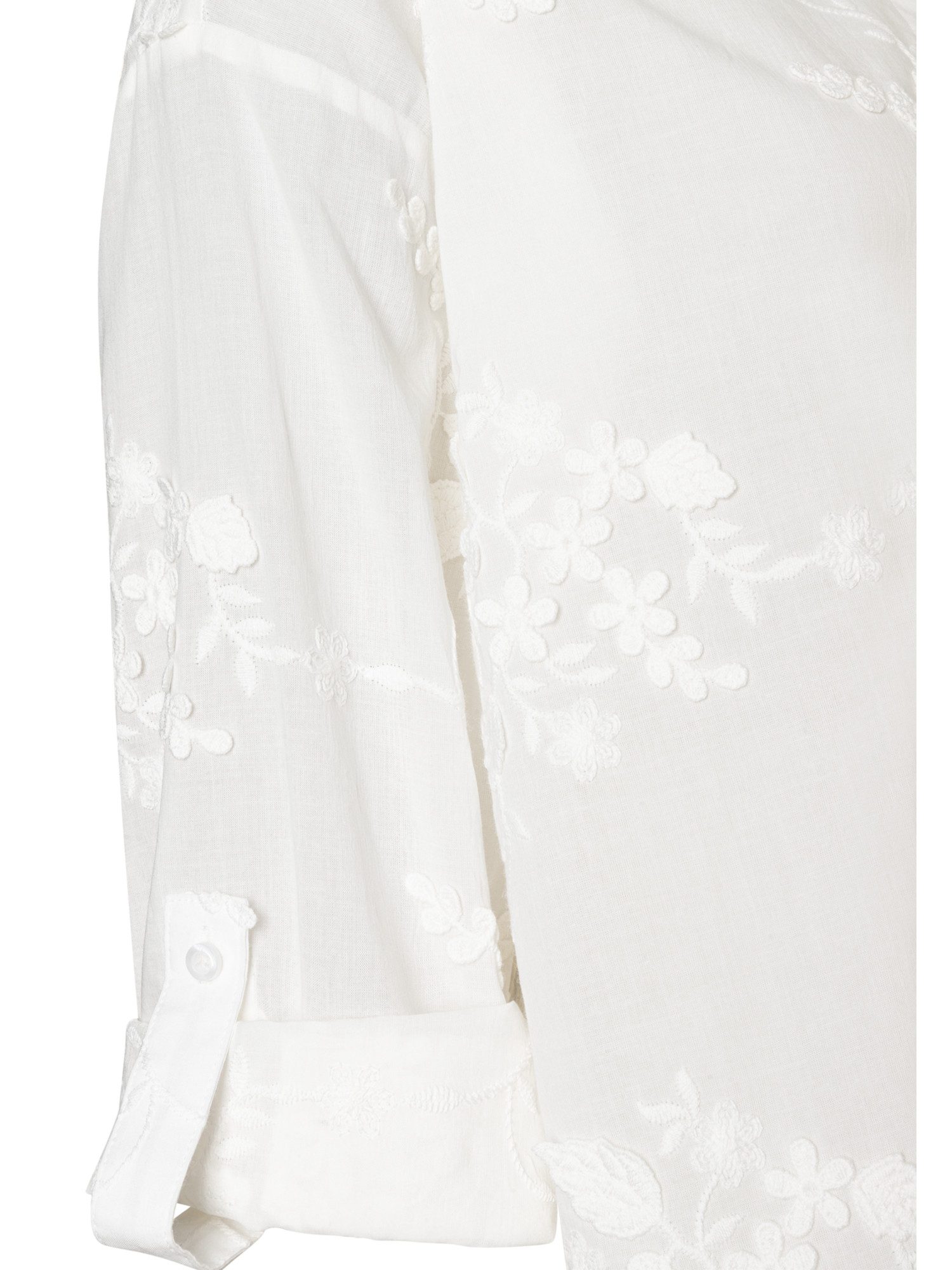 MORE&MORE Klassische Bluse bestickte Hemdbluse